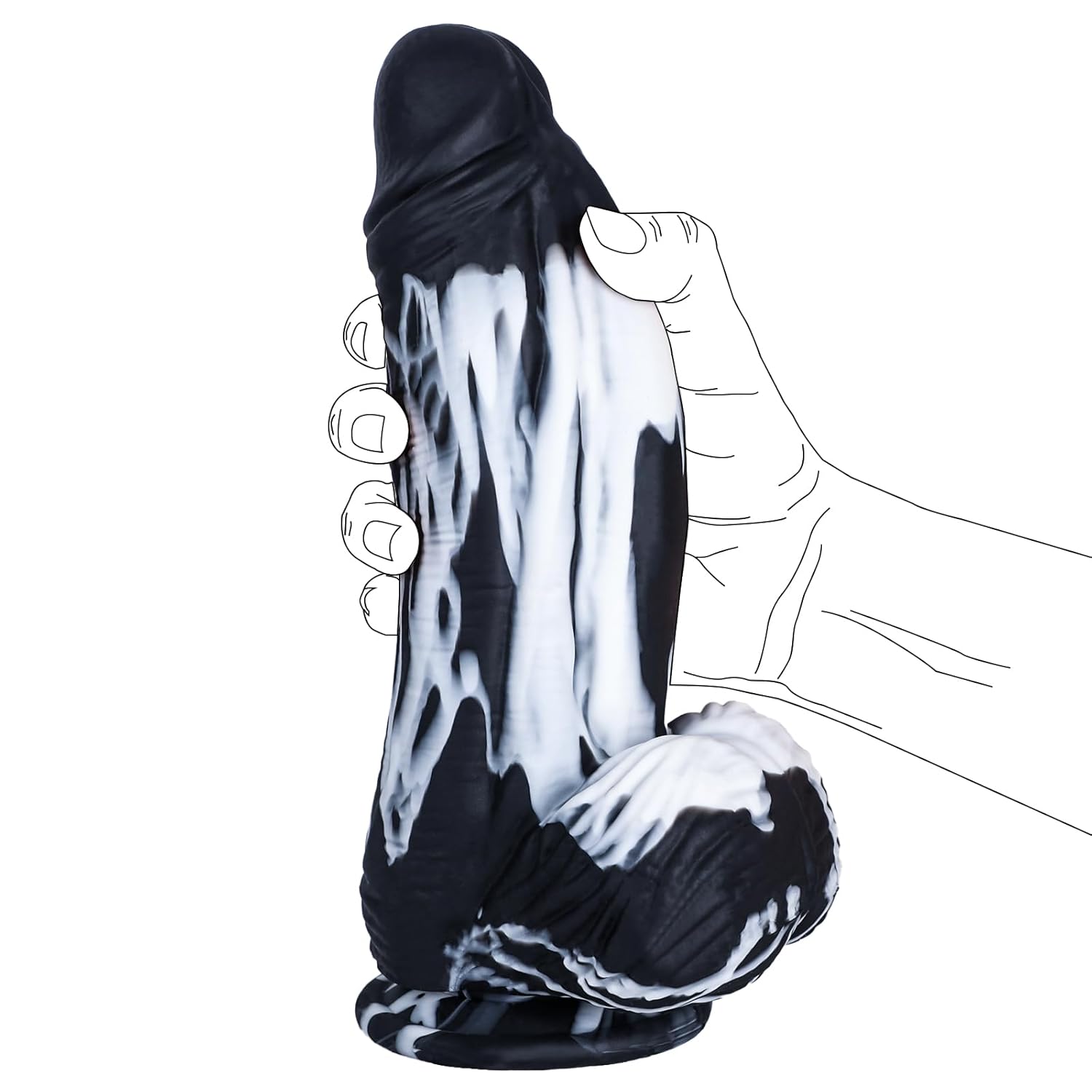 2.68'' Diameter Huge Thick Dildo, 10 Inch Monster Silicone Big Dildo