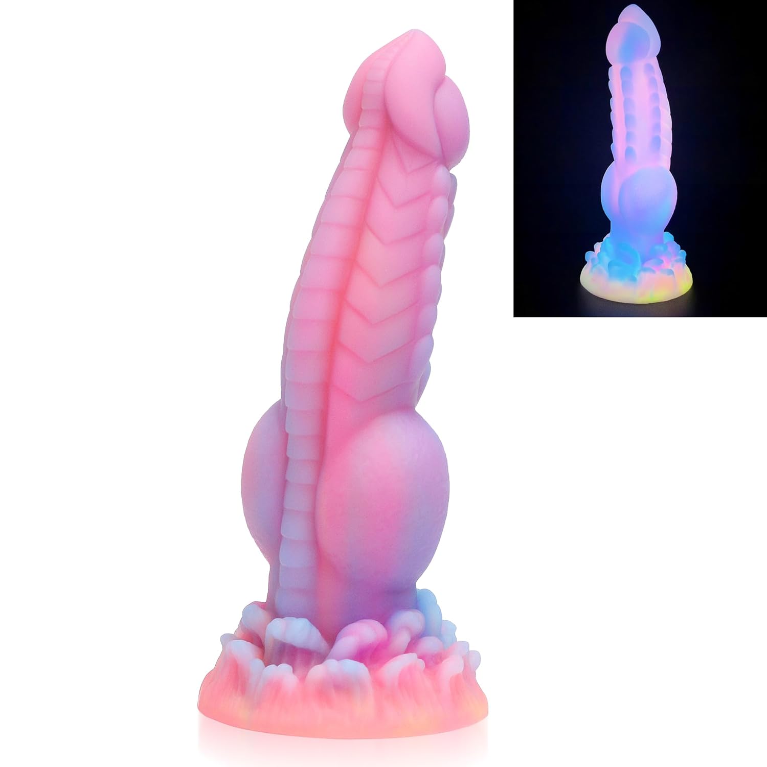Realistic Dog Dildo, 8.5Inch Fantasy Monster Dildos With Knot Luminous
