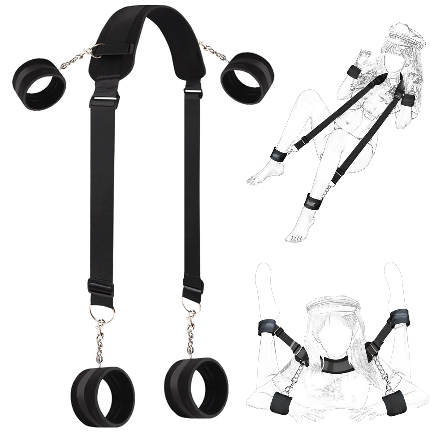 Bdsm Bondage Restraints Kit?Sex Bondage Thigh Sling,With Adjustable