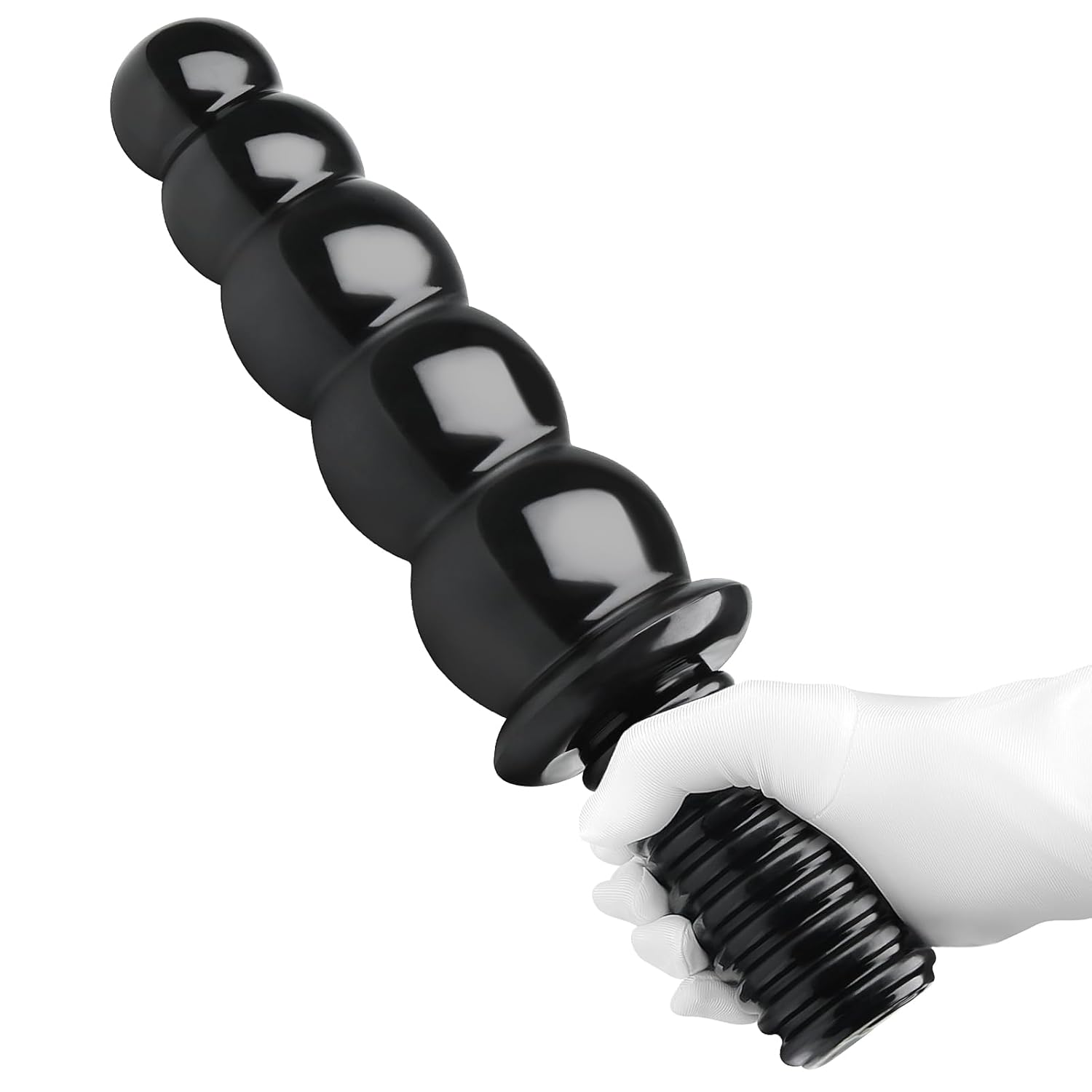 Huge Anal Beads Butt Plug, Non-Slip Handle, Long Dildo for G-Spot & Prostate Massage, for Experienced Users