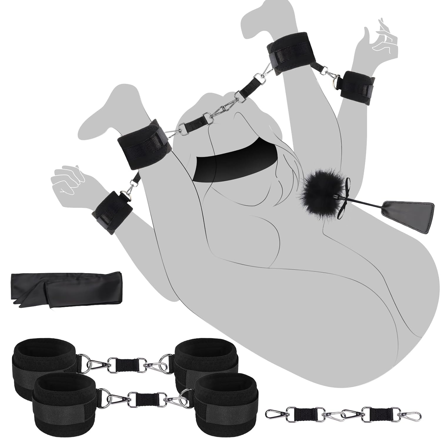 Bdsm Sex Bondage Restraints Kit Wrist To Ankle Handcuff