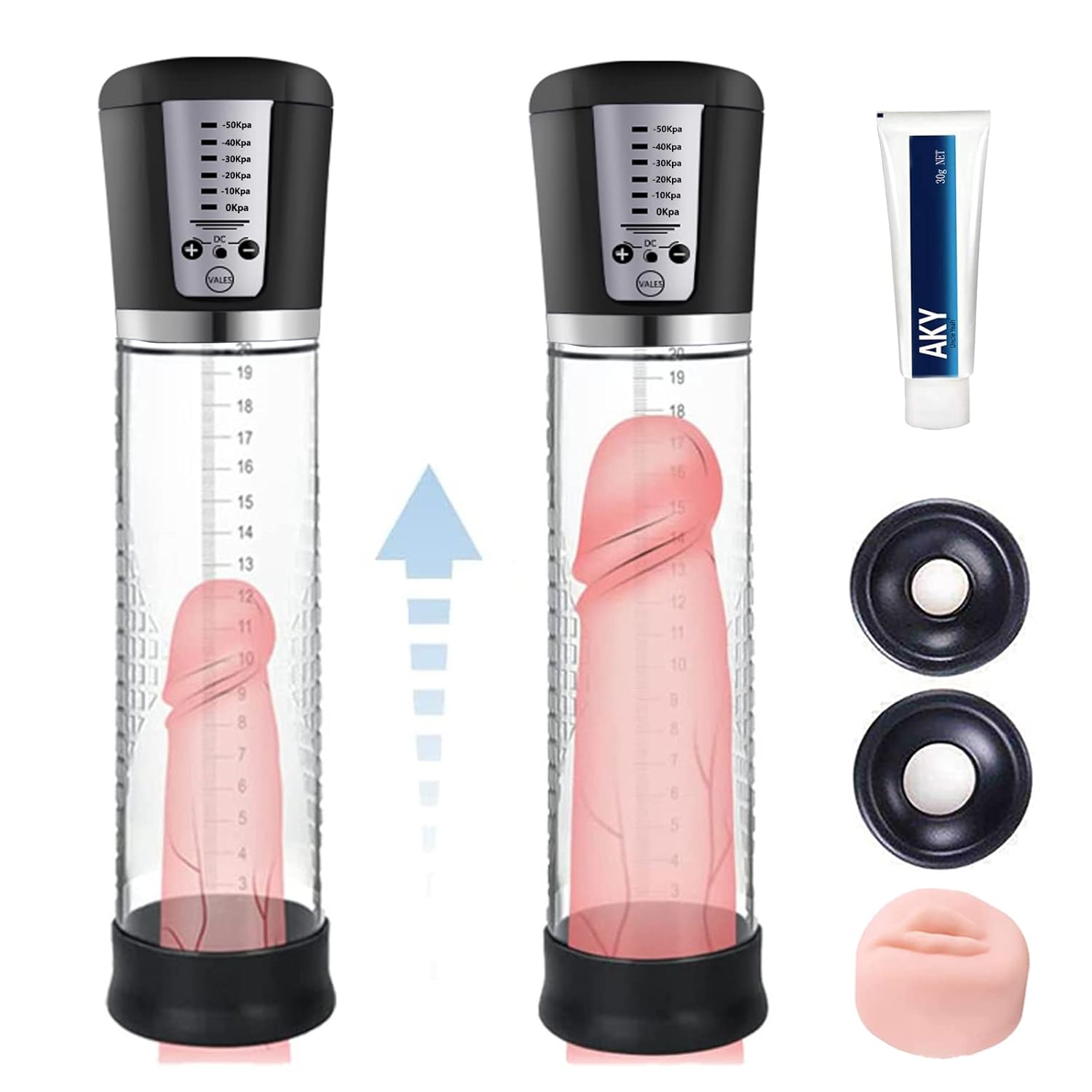 Penis Vacuum Pump With 6 Suction Intensities, Rechargeable Automatic