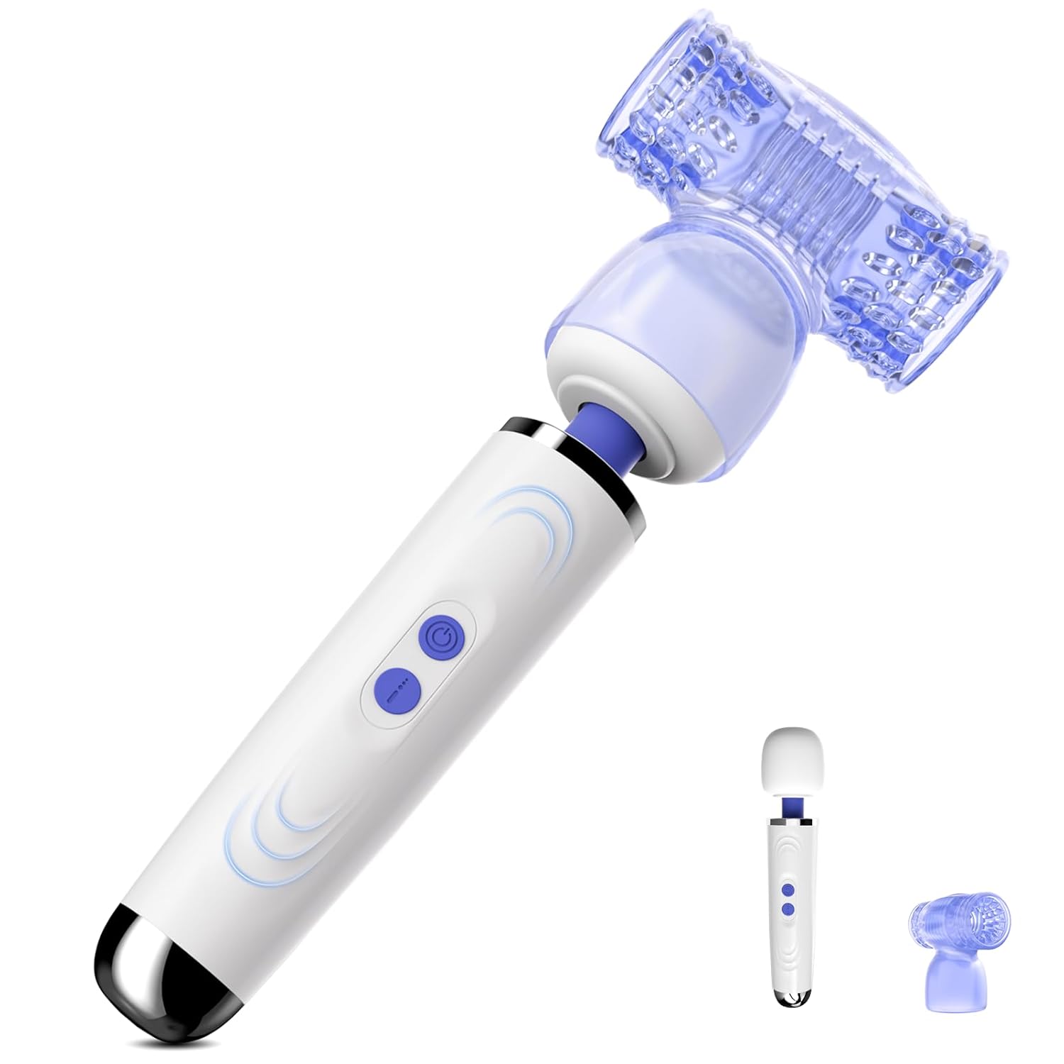 Vibrator Wand Massager Masturbator Attachment 9-Modes G Spot Clitoral