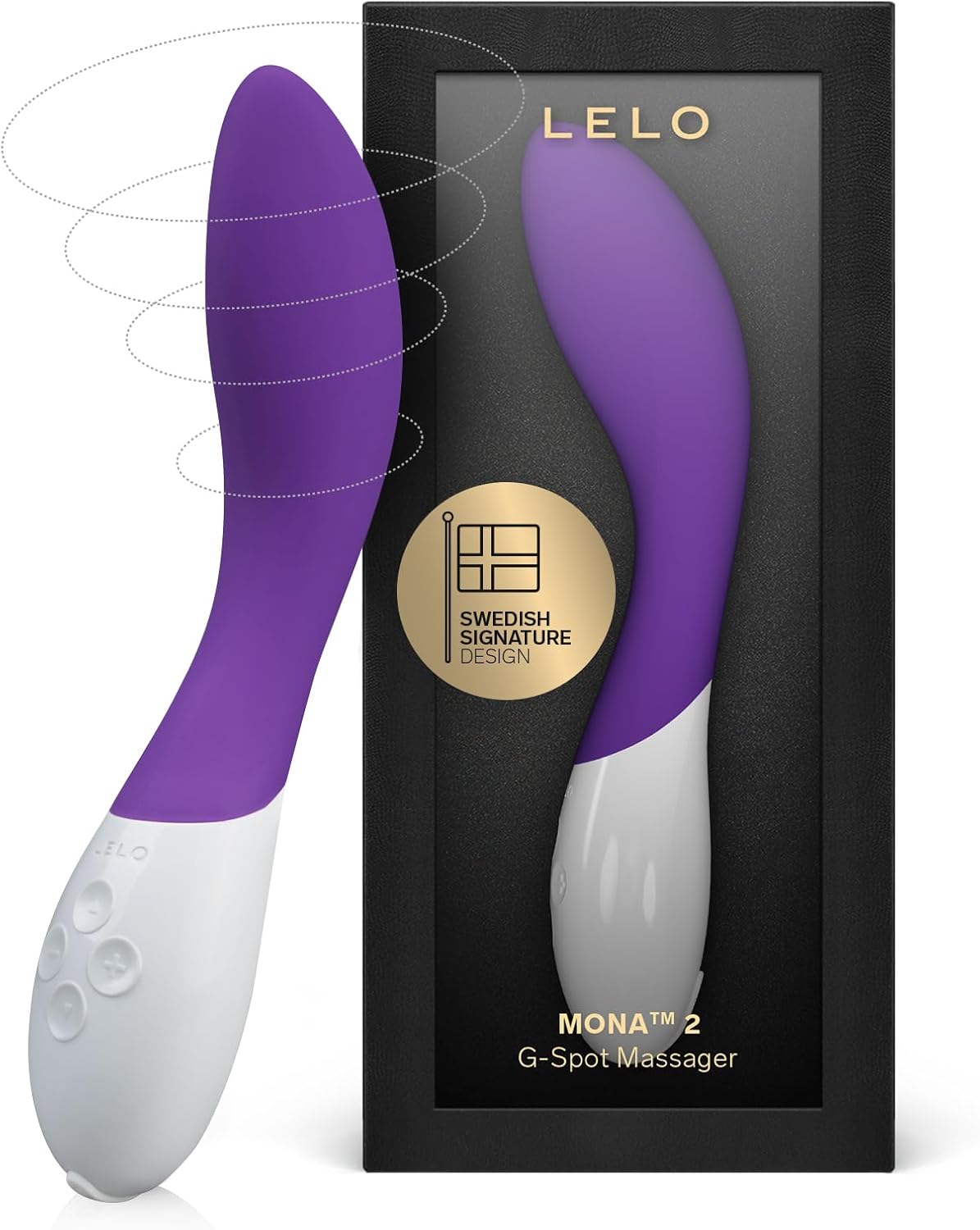 MONA 2 Electric Vibrator: G-Spot Stimulation, Wireless Erotic Massage Stick, Purple