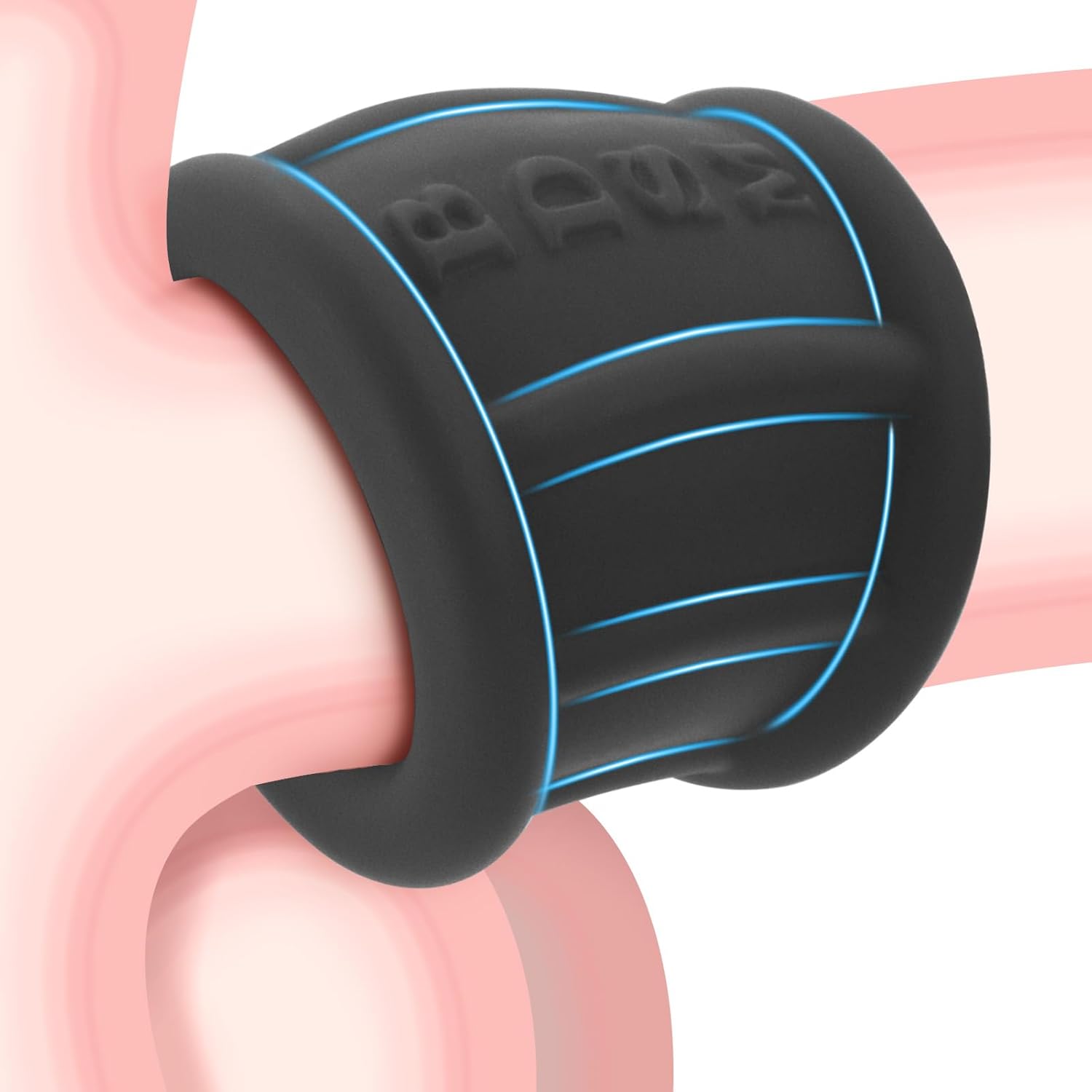 Penis Ring For Men - Ball Stretcher Black Silicone Stretchy Cock Ring