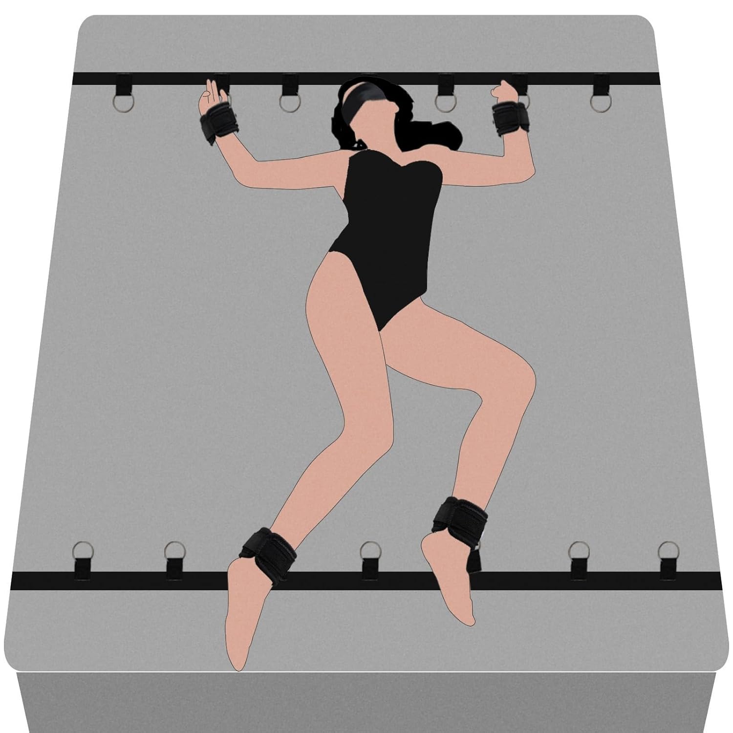 Bed Restraint Straps Set for Couples, Adjustable Handcuffs for Romance