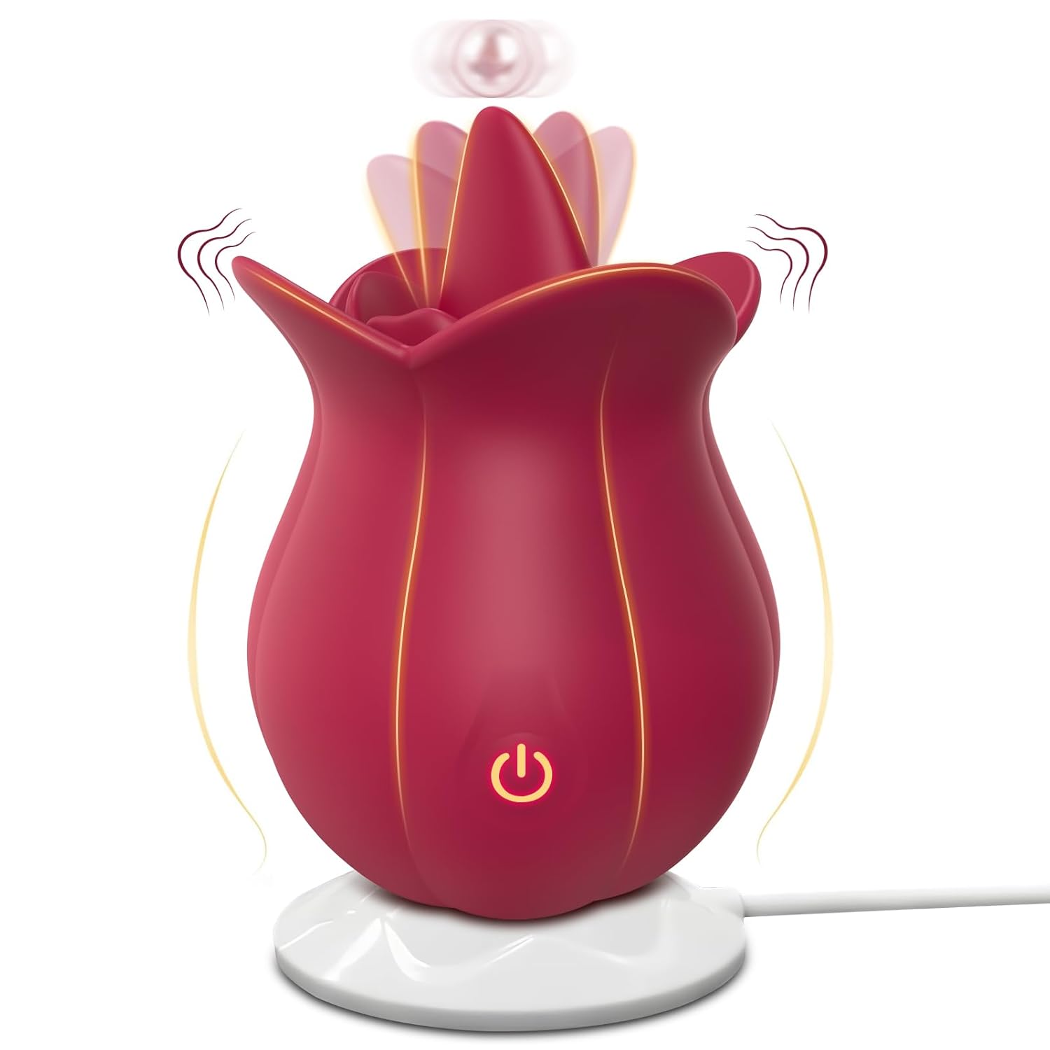 Tongue Vibrator, Rose Sex Toy For Women Clitoris & Nipple Licker