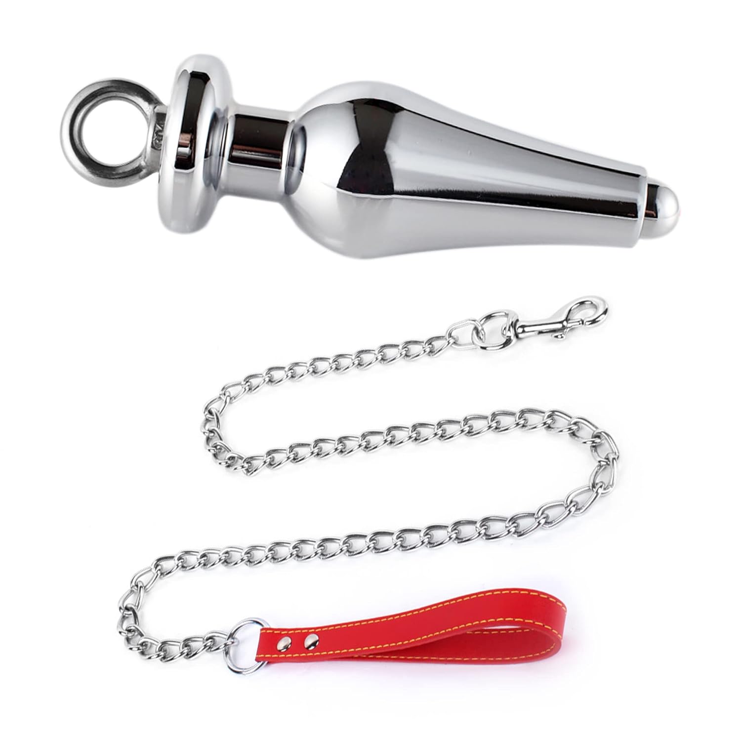 Anal Butt Plug Stainless Steel Hollow Anus Plug With Leash Chain Dilat