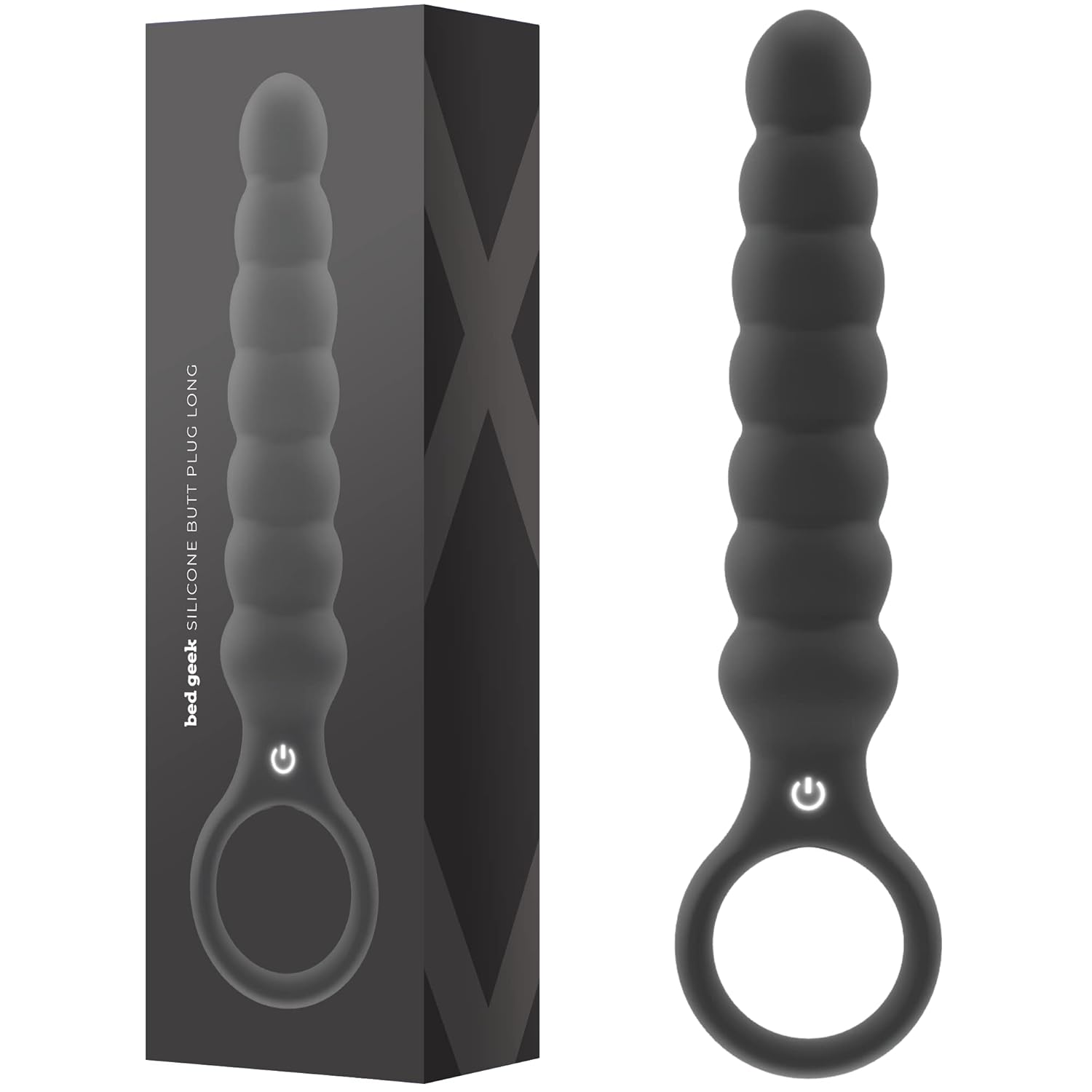 Vibrating Silicone Butt Plug Long - 20 Dynamic Vibration Modes