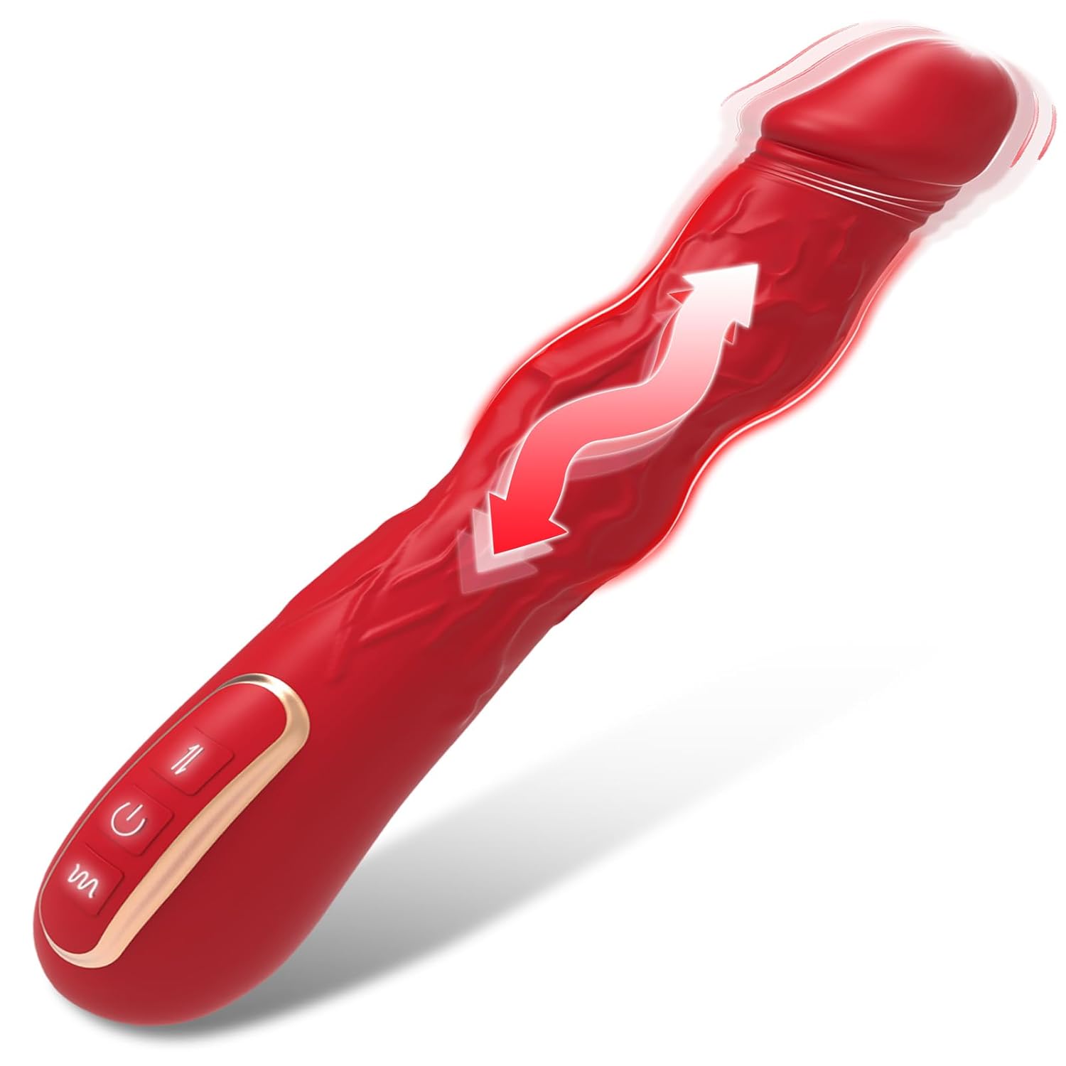 9.6 Inch Wriggling Dildo Vibrator - G-Spot & Clitoral Stimulation