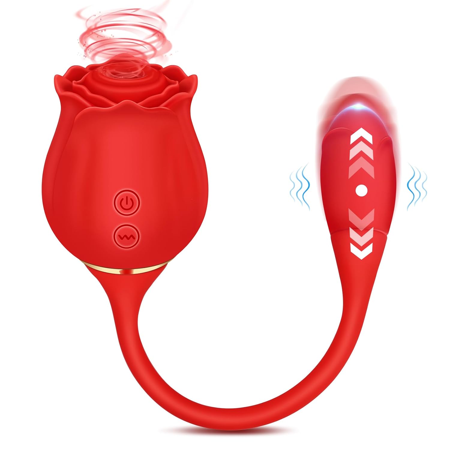 Rose Sex Toy Dildo Vibrator - 3In1 Stimulator For With 10 Suction