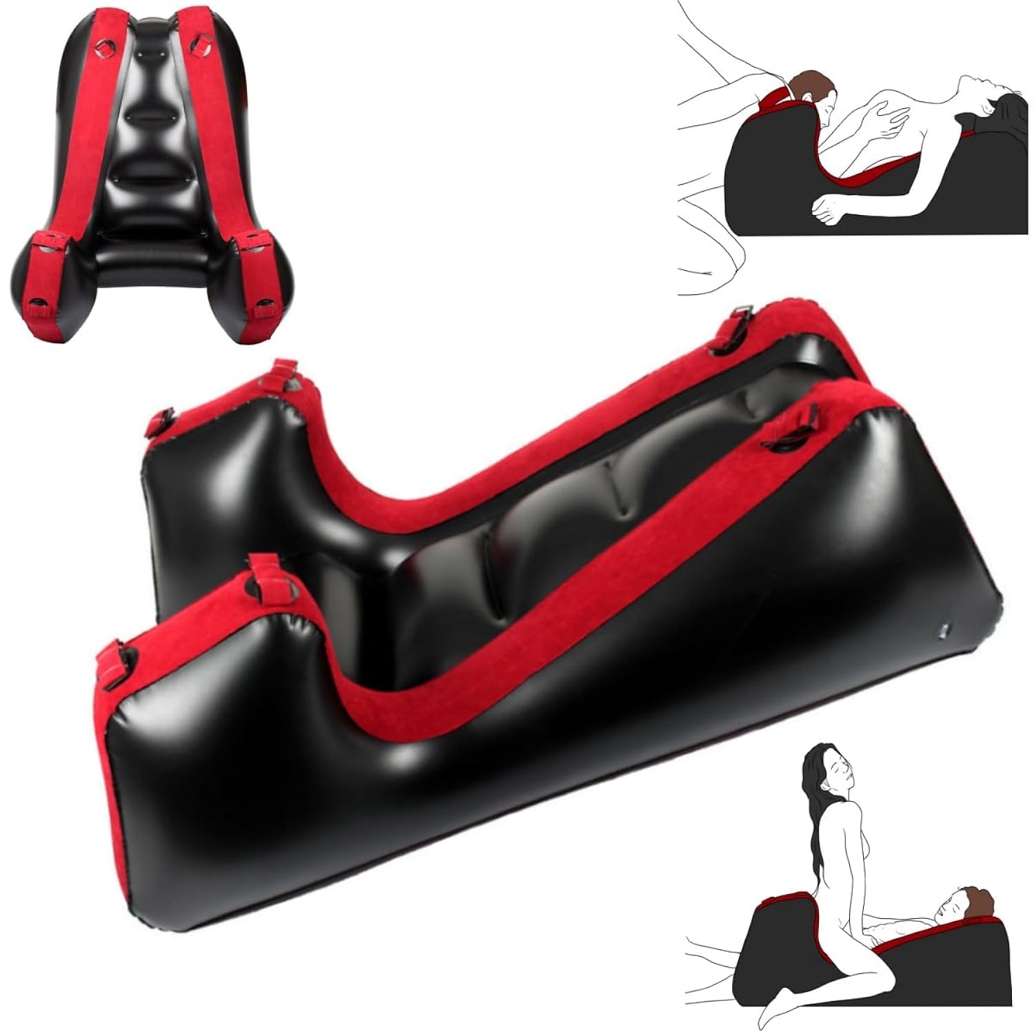Inflatable Sex Sofa, Multifunctional Cushion for Couple's Position Support