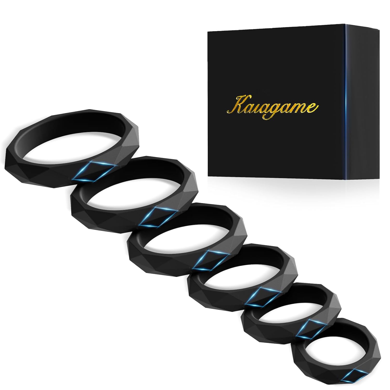 Penis Ring Set - 6 Sizes, Silicone Cock Rings for Erection