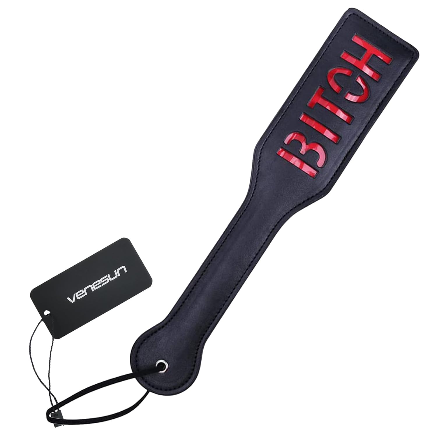 Bitch Spanking Paddle For Adults, 12.8Inch Faux Leather Bdsm