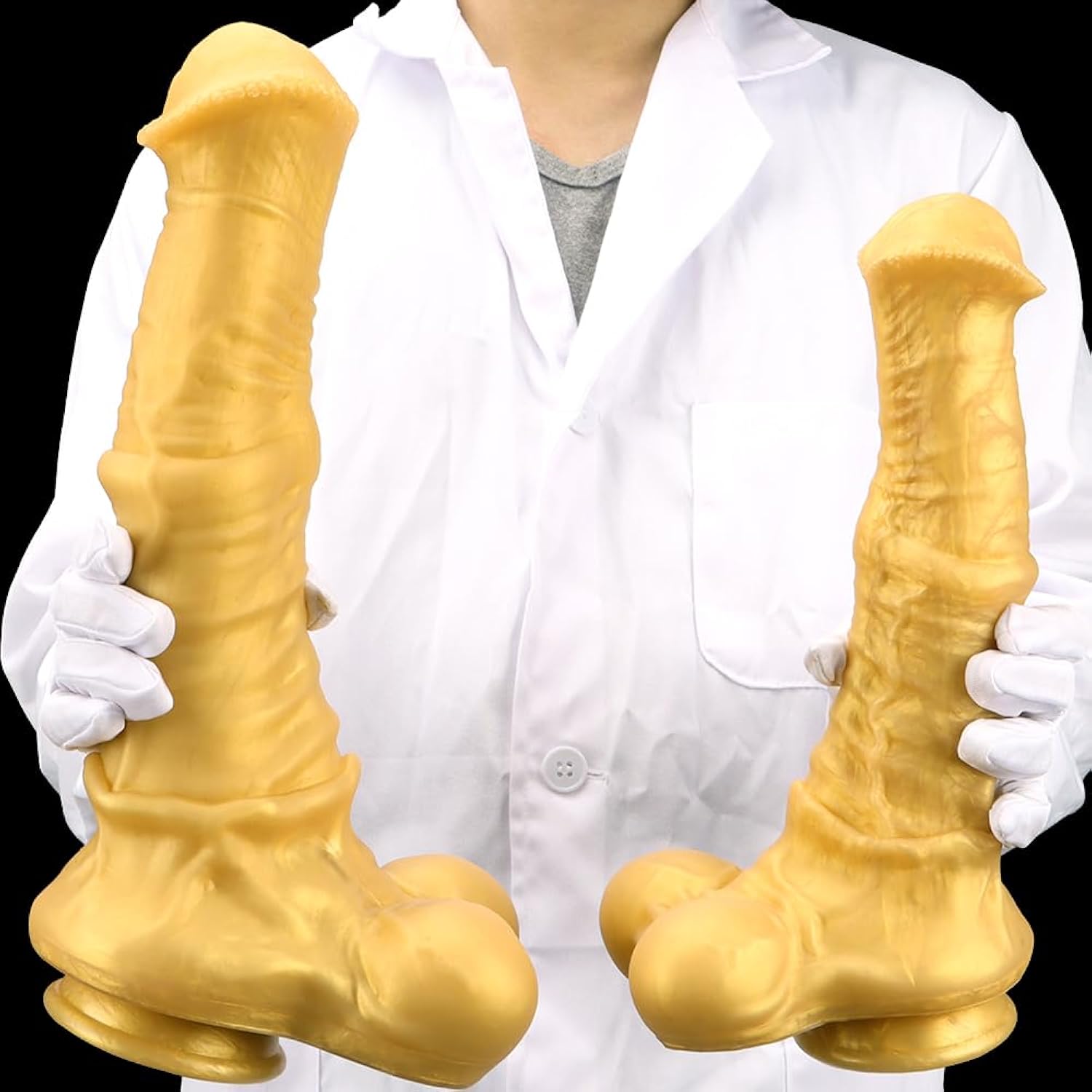 Xxxl Golden Giant Realistic Silicone Horse Cock Dildo, Animal