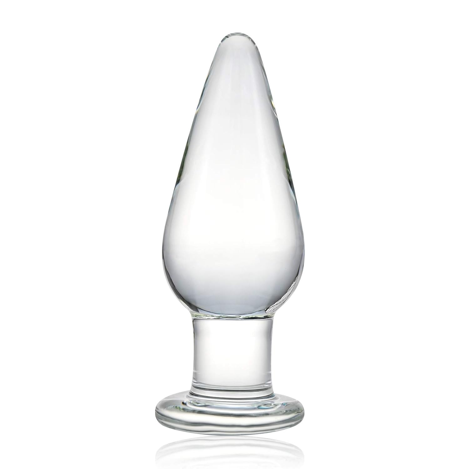 Glass Anal Butt Plug, Crystal Anal Trainer Toys With Long Neck, 4.9 X
