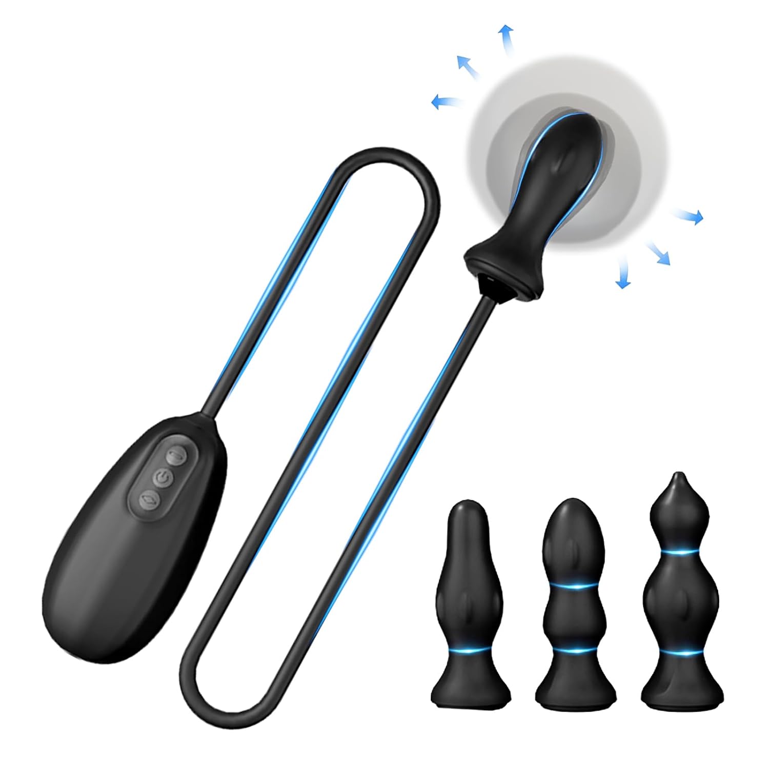 4Pcs Anal Vibrators Automatic Inflatable Butt Plug Prostate Massager