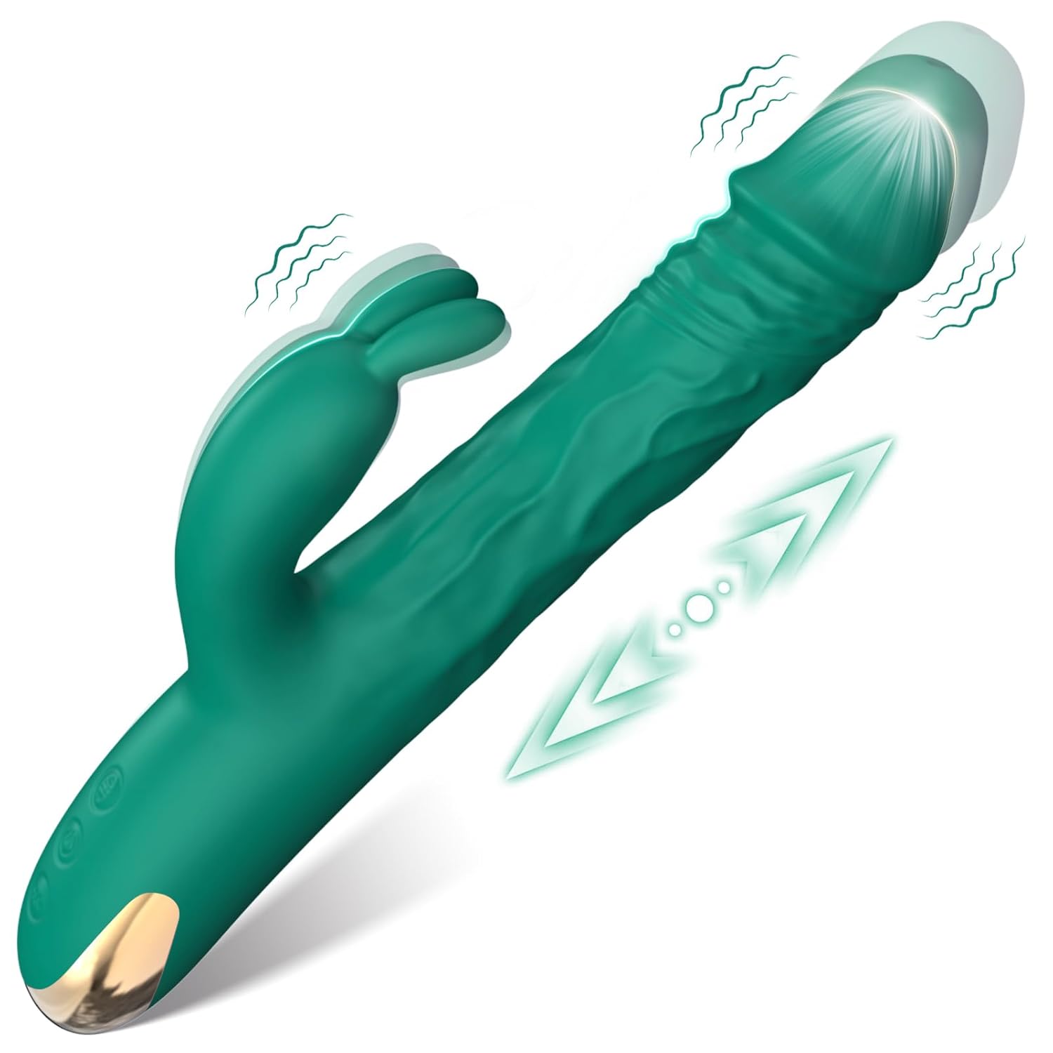 Rabbit Thrusting G-Spot Vibrator, 3 in 1 with 5 Thrusting & 10 Vibes
