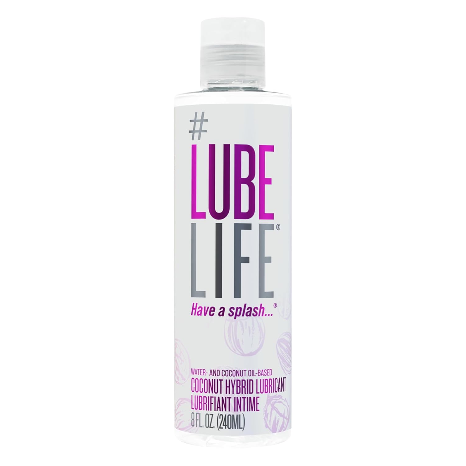 Coconut Hybrid Lubricant, Water-Based & Coconut Oil, 8oz