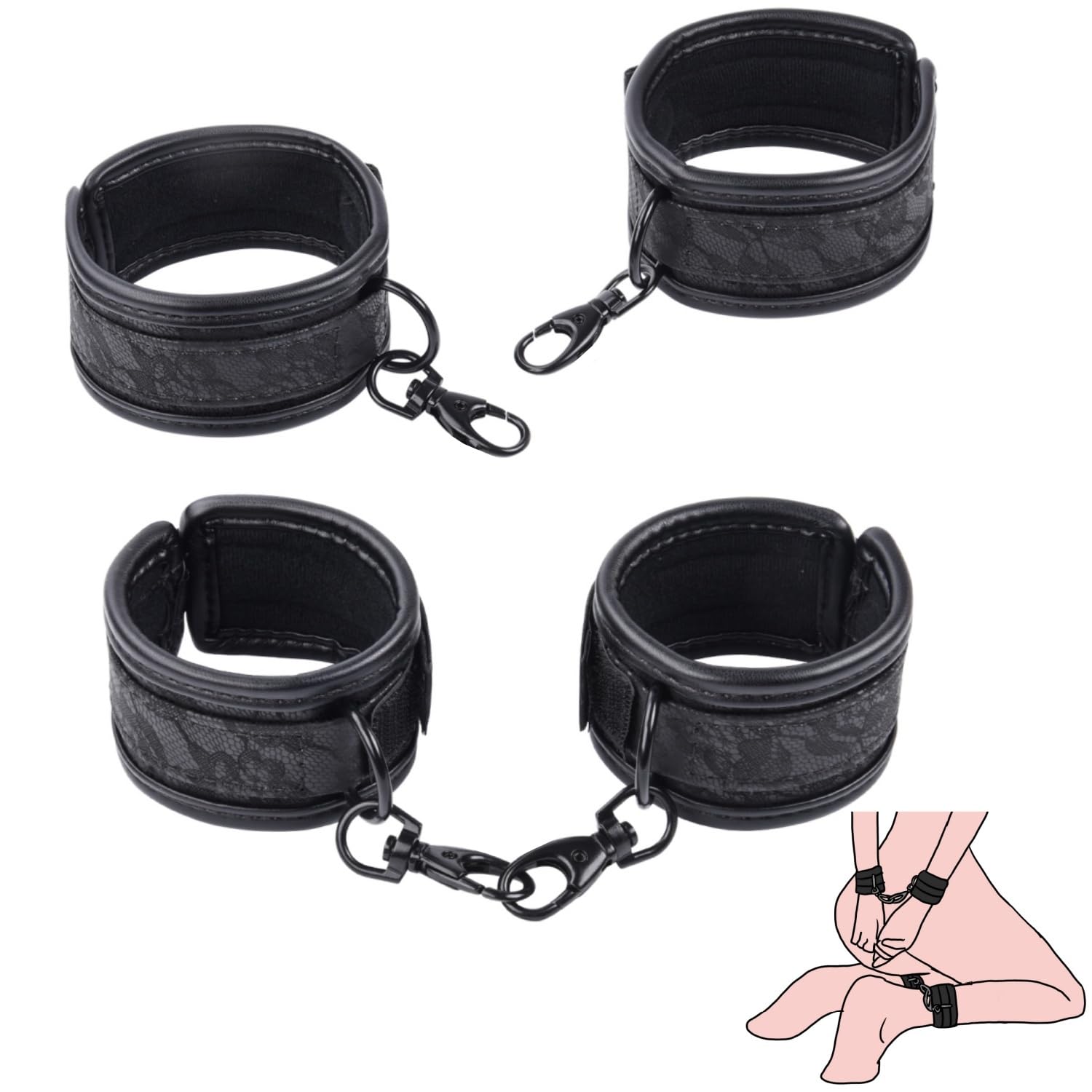 Bdsm Bondage Handcuffs Ankle Cuffs Sex Restraints Kit Sex Toys Sm Game
