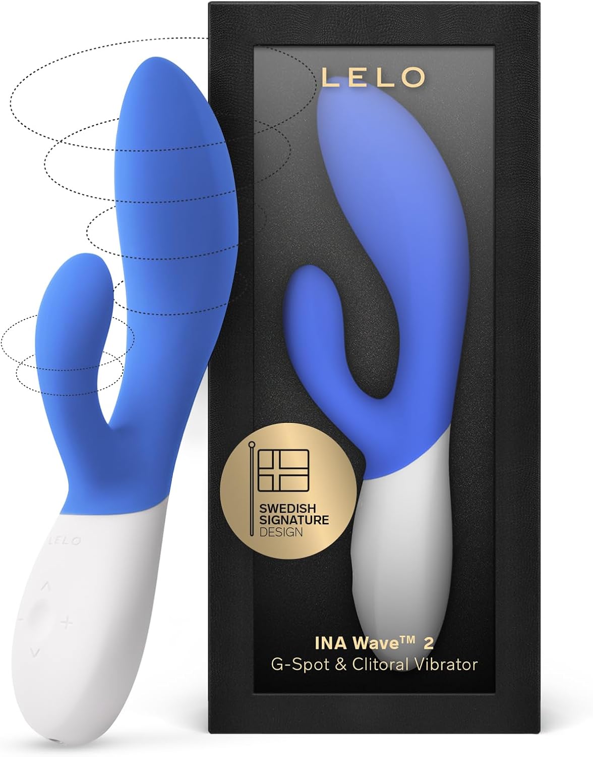 WAVE 2 Rabbit Vibrator: G-Spot Rabbit Vibrator with Wavemotion Technology, 12 Vibration Settings, Sex Toy for Women - California Sky Blue