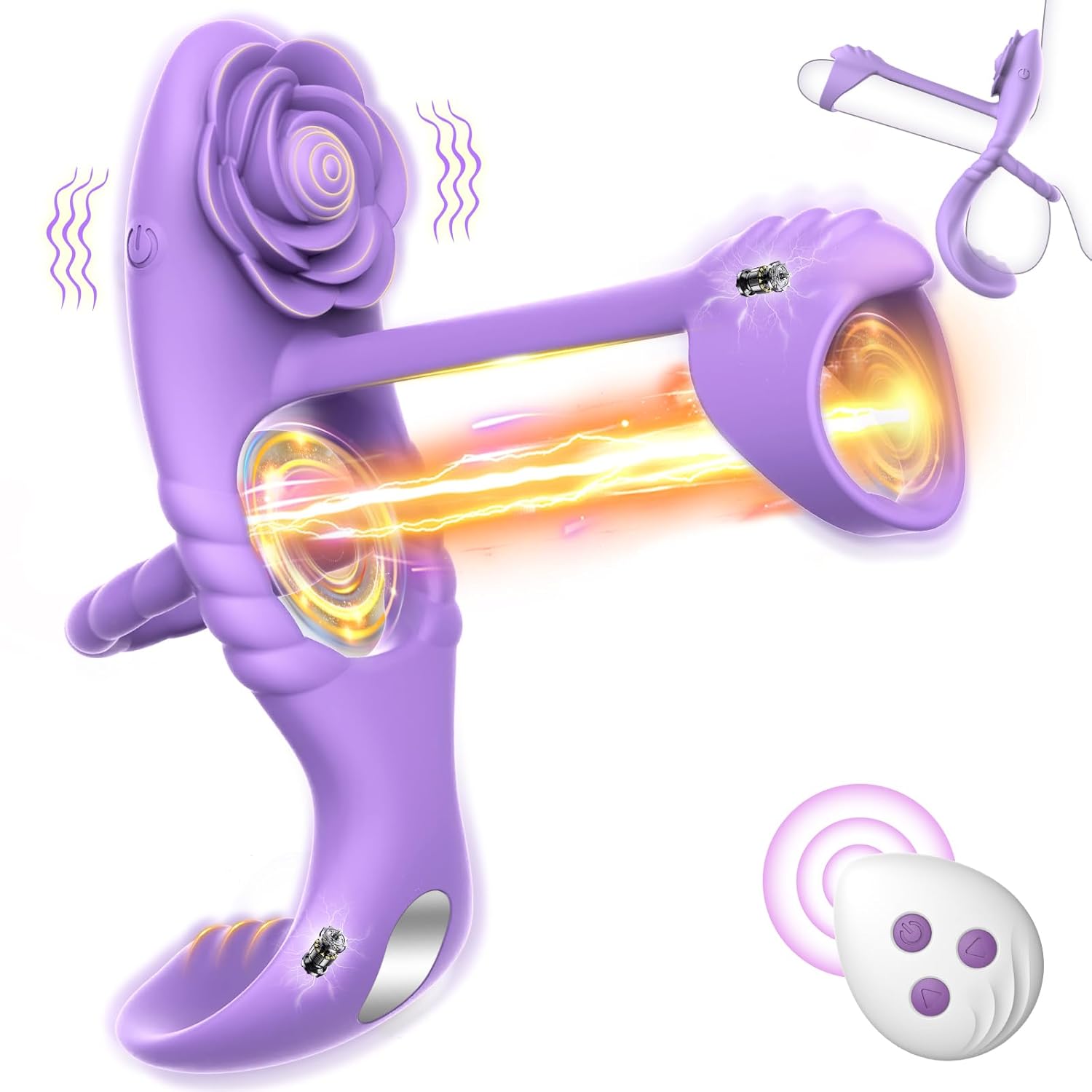 Vibrating Cock Ring Vibrator For Couples, Erection Penis Ring Sex Toys