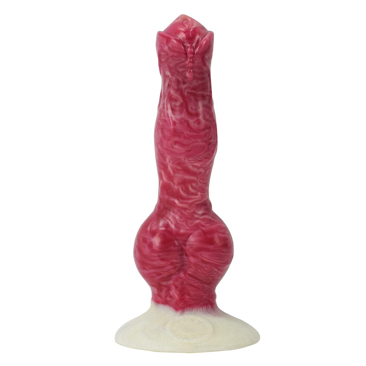 Realistic Dog Dildo With Knot, 8.26Inch Long Big Pink Silicone Suction