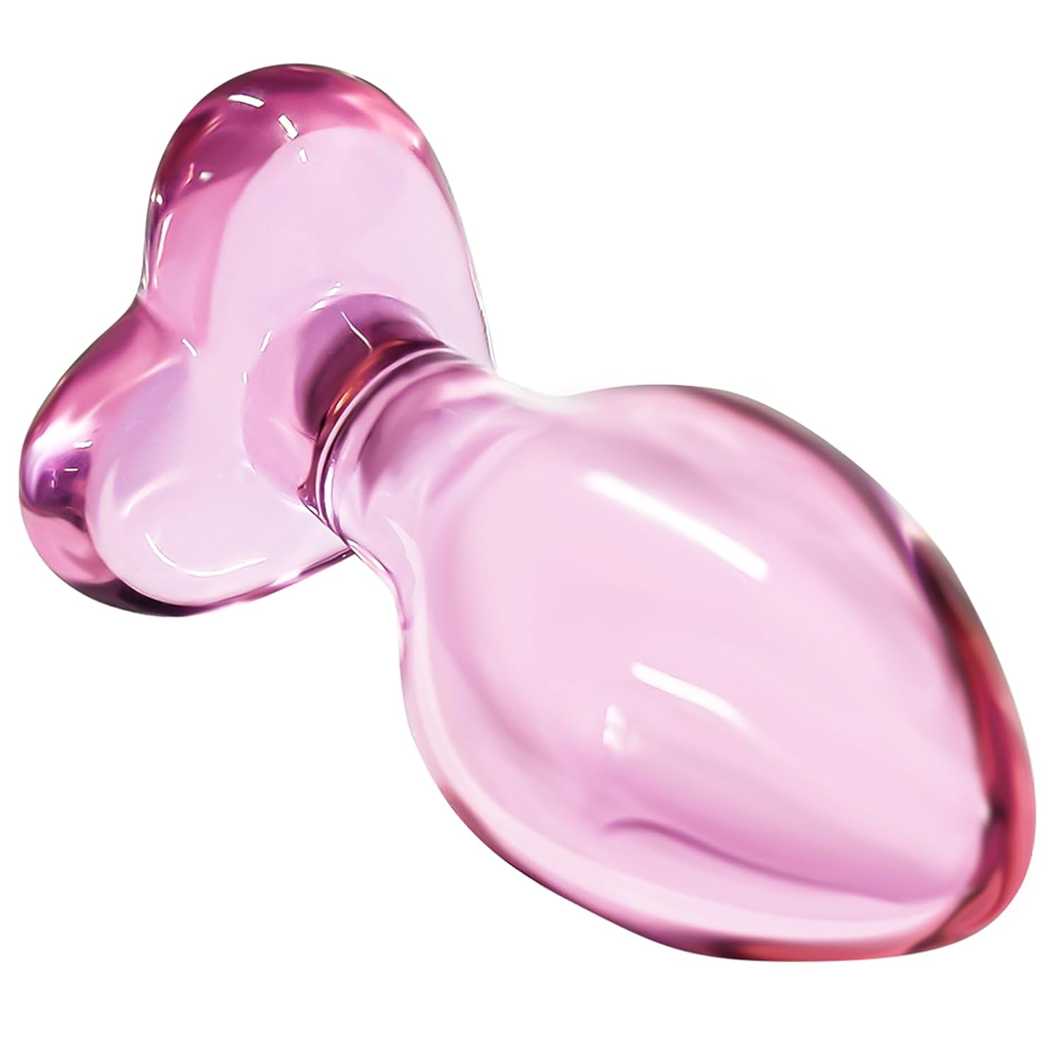 Crystal Glass Butt Plug,Pink Glass Anal Plug,Crystal Butt Plug,Loving