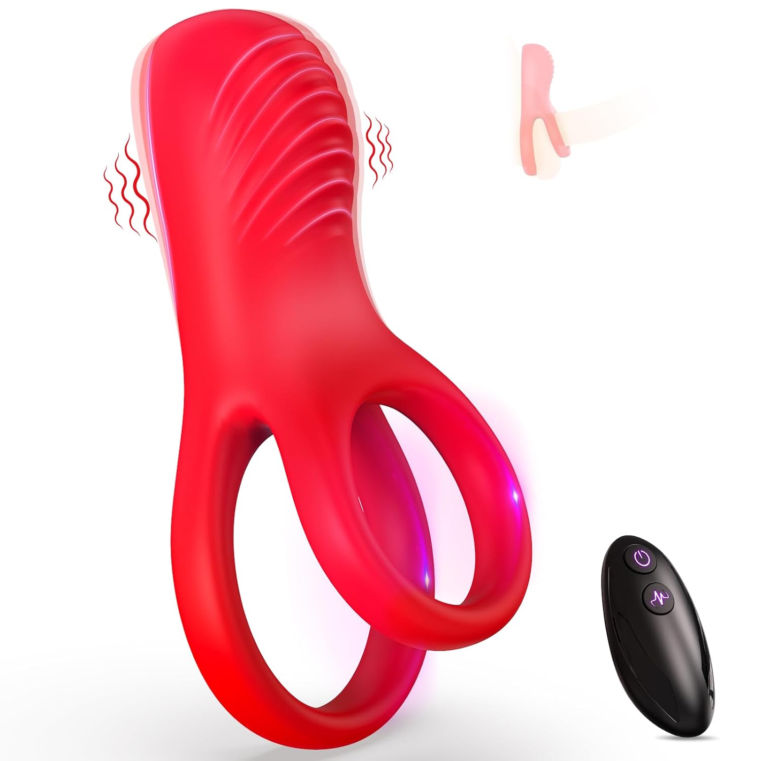 Vibrating Cock Ring Penis Sleeve - Dual Ring with 9 Vibrations
