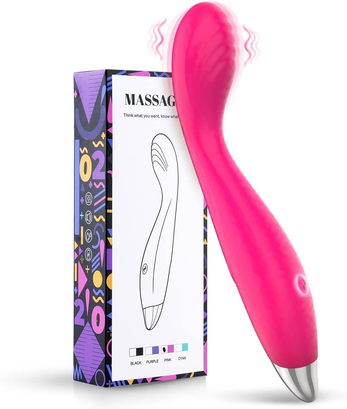 G Spot Squirting Clit Vibrator, 10 Vibration Modes, Finger-Shaped, Silent