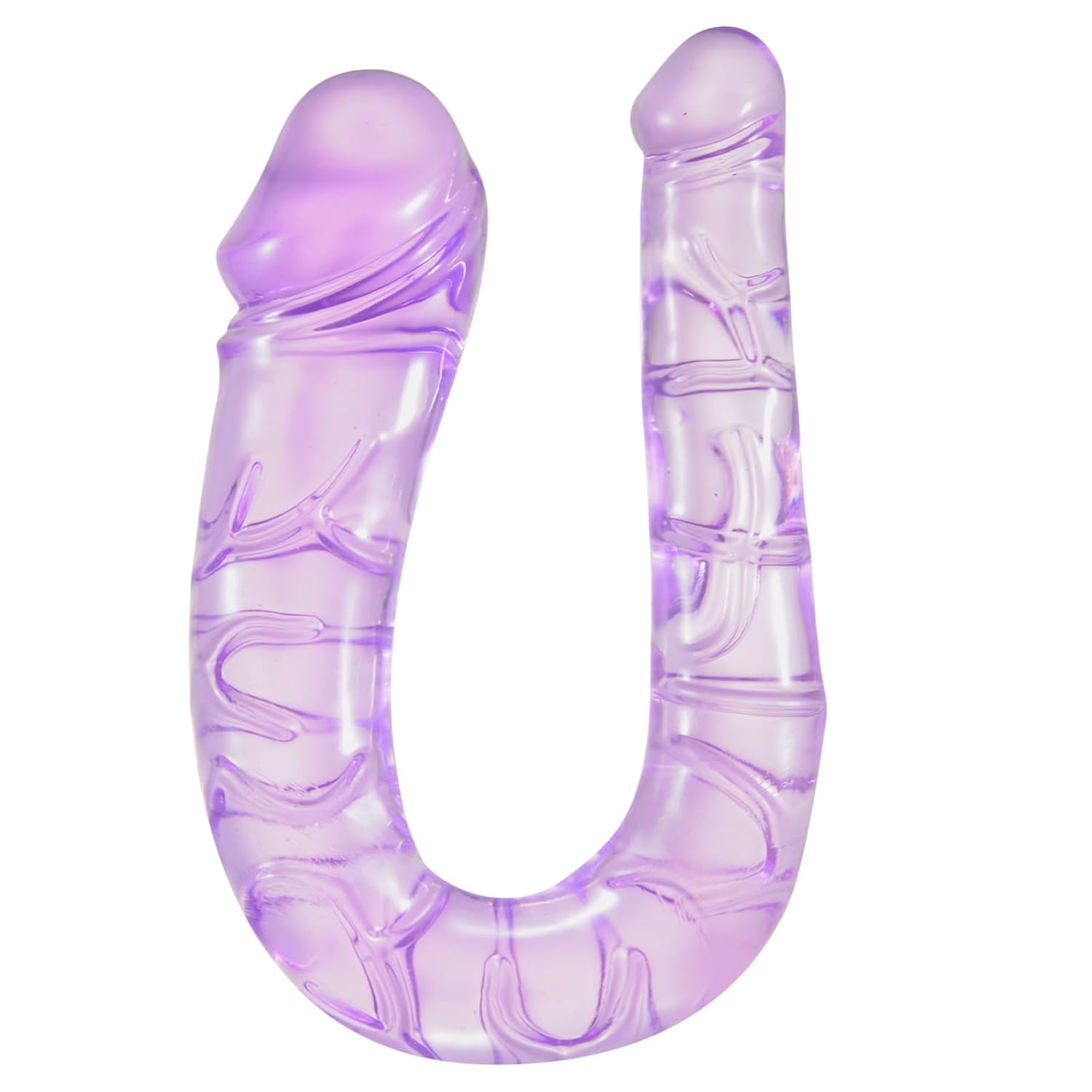 Double Ended Realistic Dildo, Flexible Clear Jelly Dildos For Lesbian