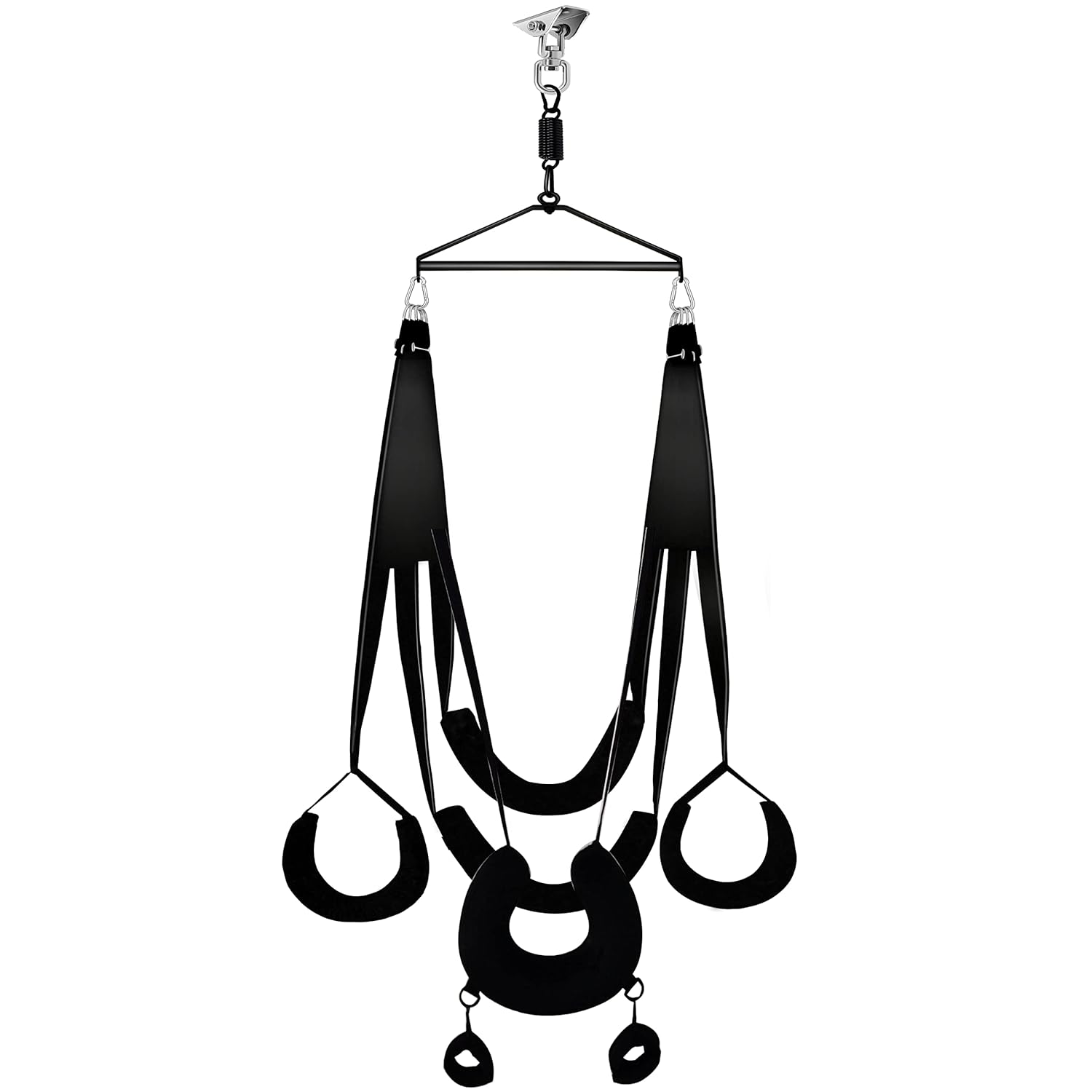 360 Spinning Indoor Sex Swing Set with Stand Pillow Extreme Black