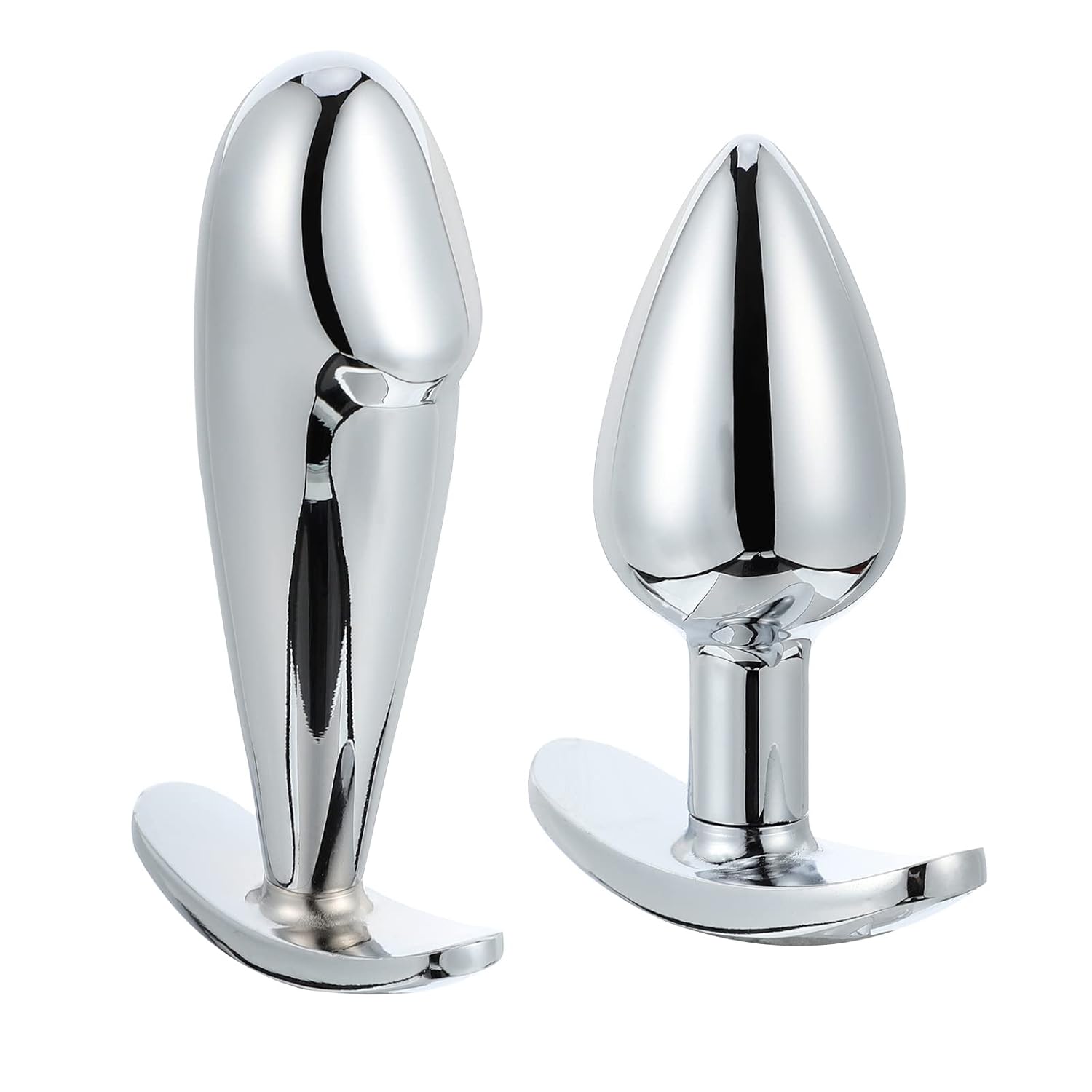 2Pcs Butt Plug Stainless Steel Shape Small Sex Game Props Sex Toy