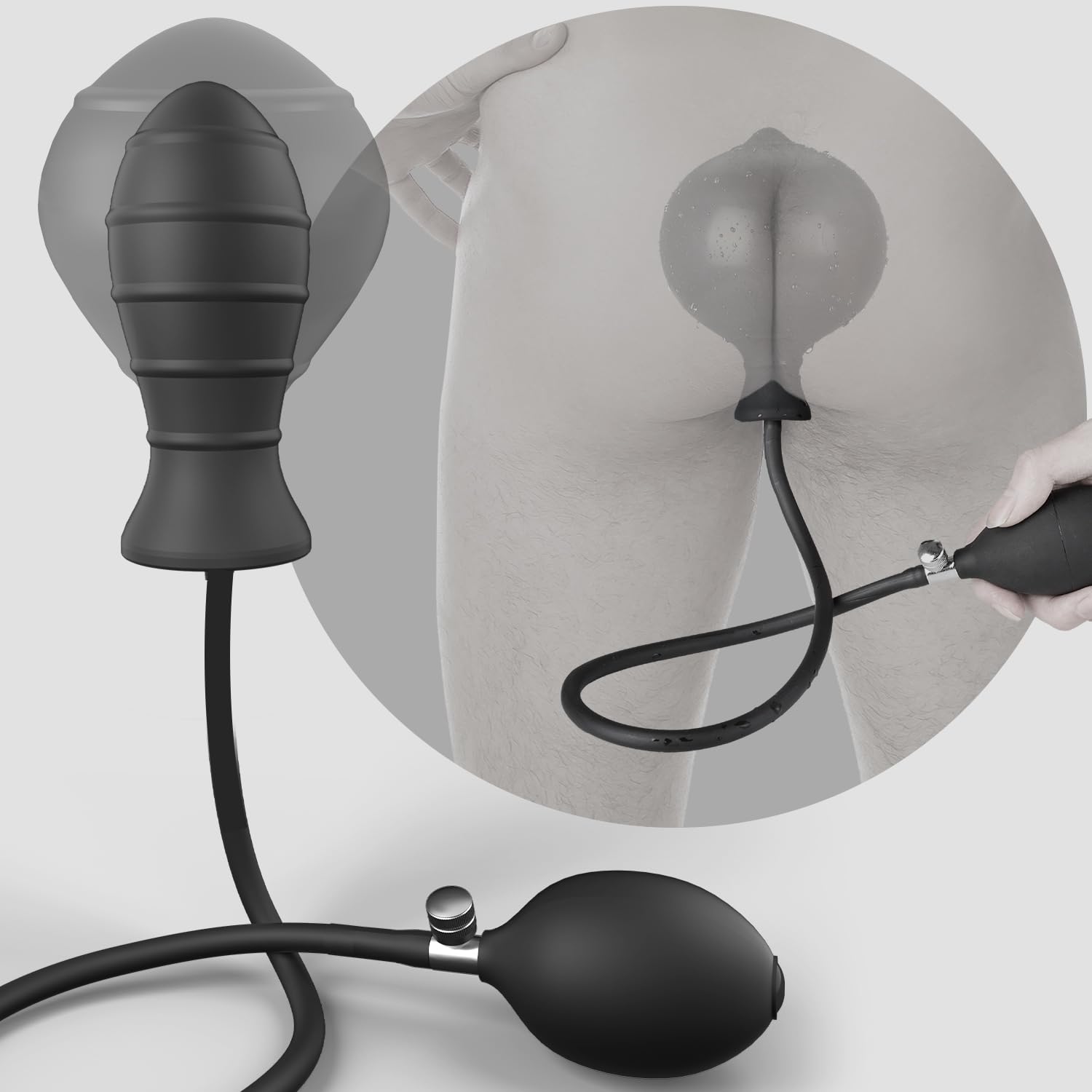 Mkpkoy Expand Inflatable Anal Plug, Expandable Anal Pump