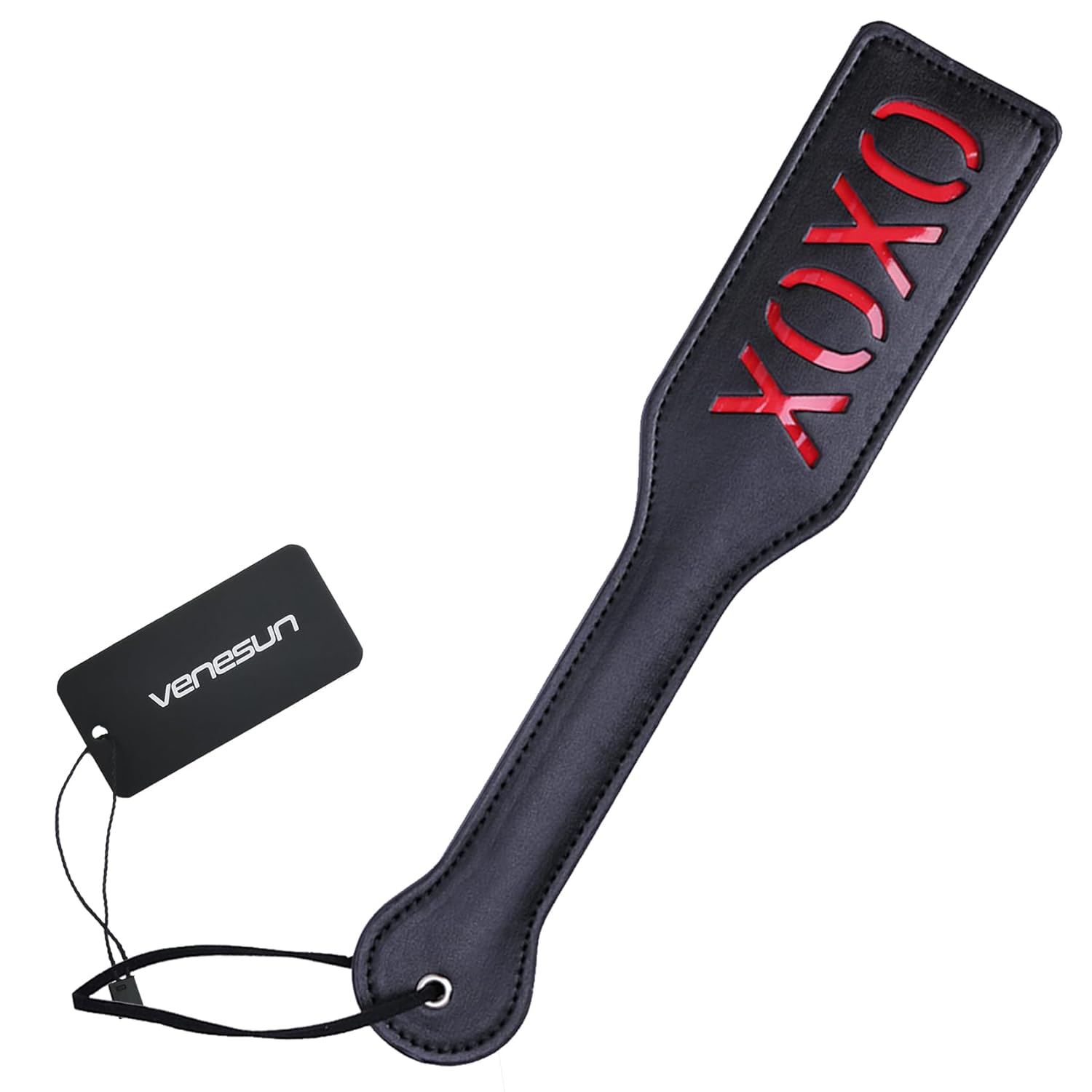 Xoxo Spanking Paddle For Adult Sex Toys, 12.8Inch Faux Leather Bdsm