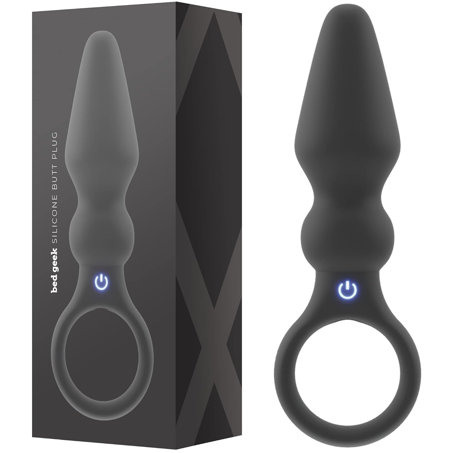 Vibrating Silicone Butt Plug Short - 20 Dynamic Vibration Modes