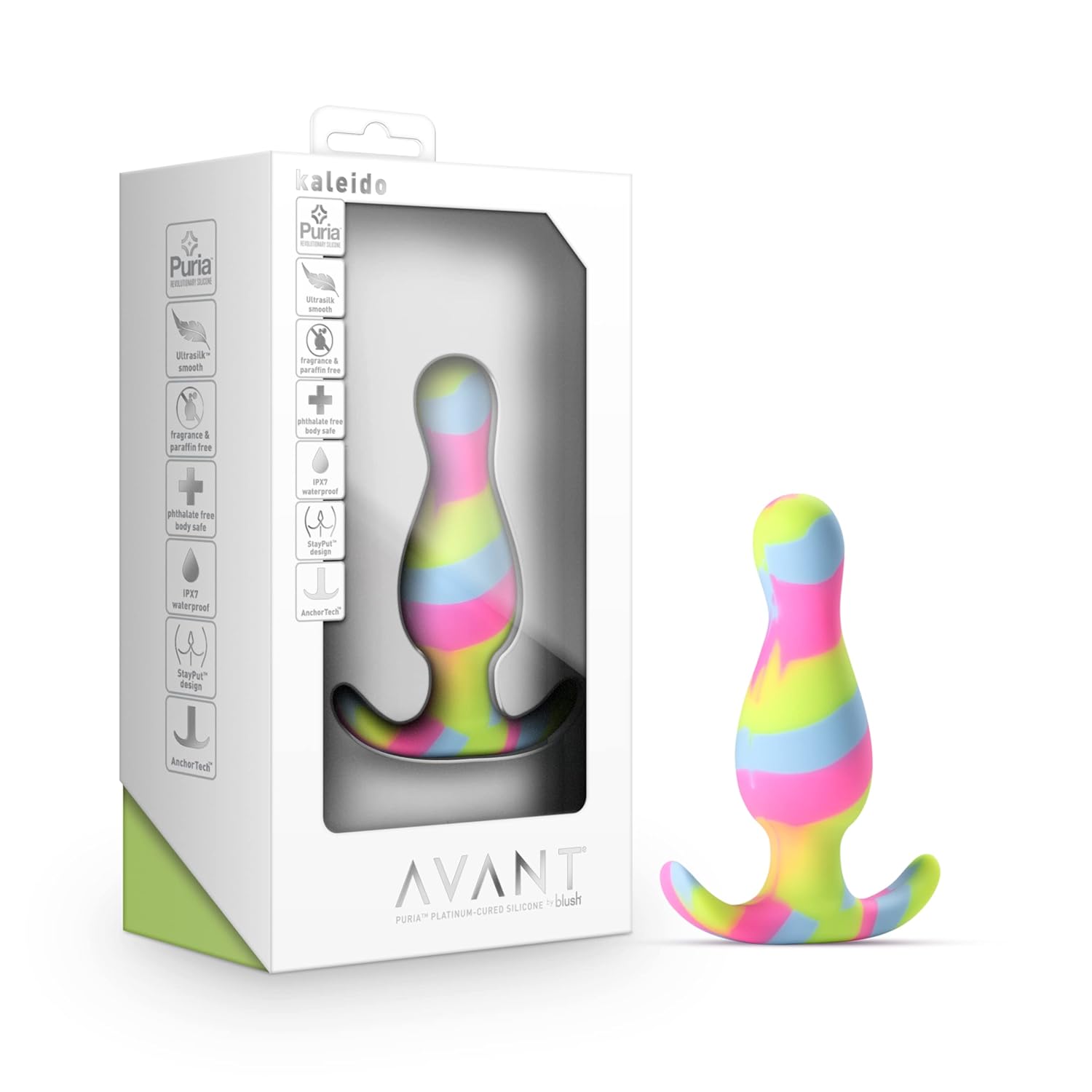 Avant Kaleido Anal Plug - Tapered Head For Easy Insertion - Platinum