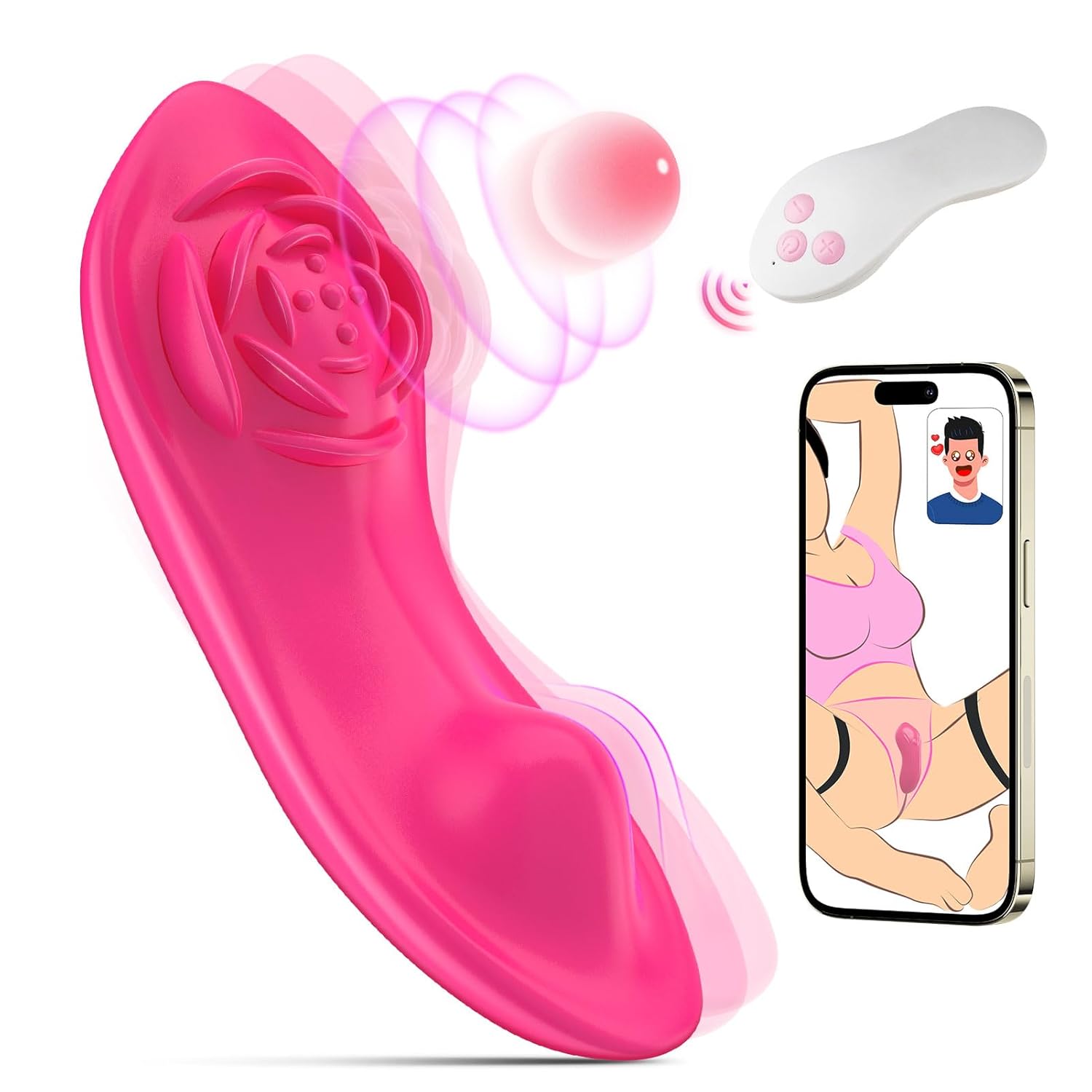 Adult Sex Toys For Women & Couples, Wearable Panty Vibrator Rose Sex