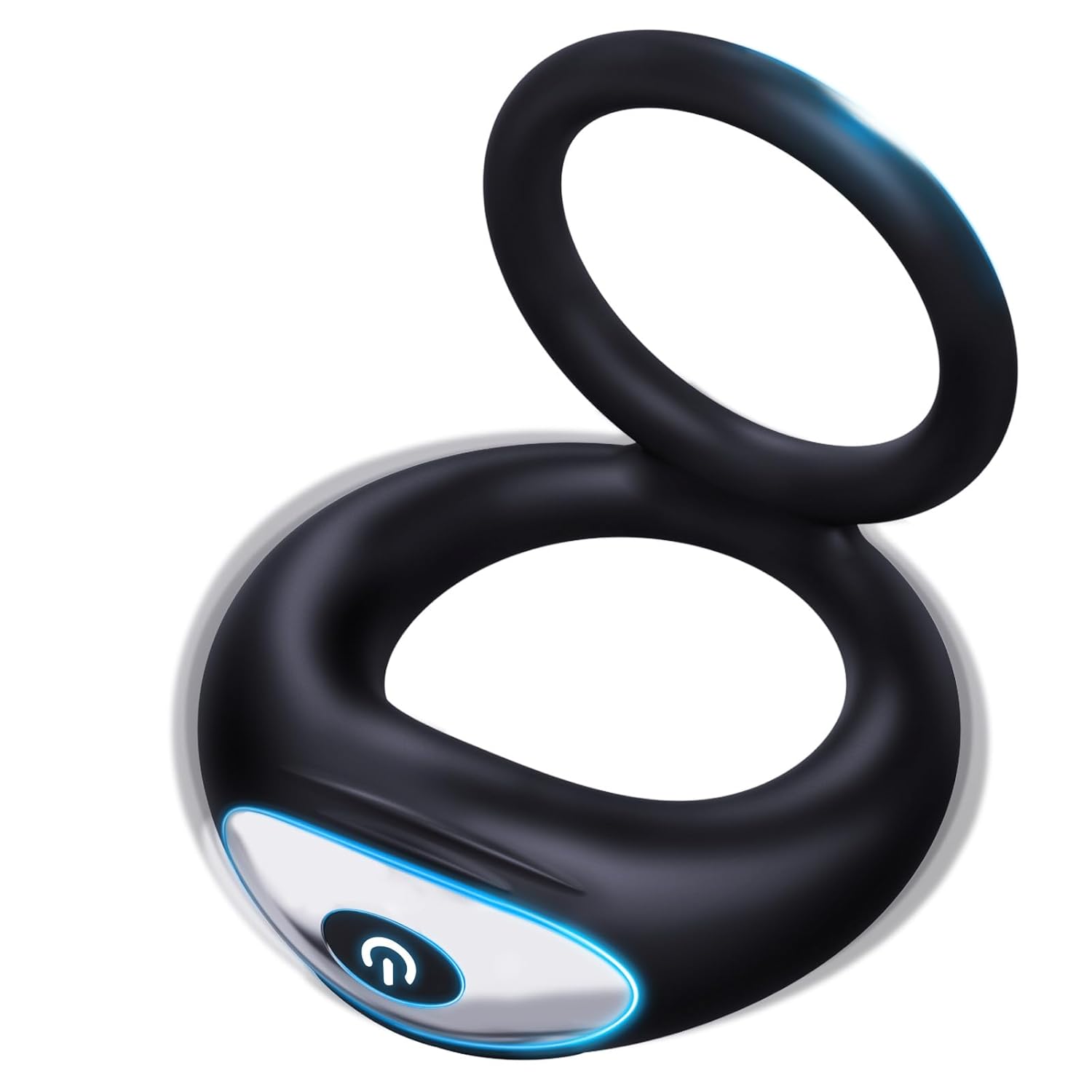 Vibrating Cock Ring With 10 Powerful Vibrating Modes Double Silicone