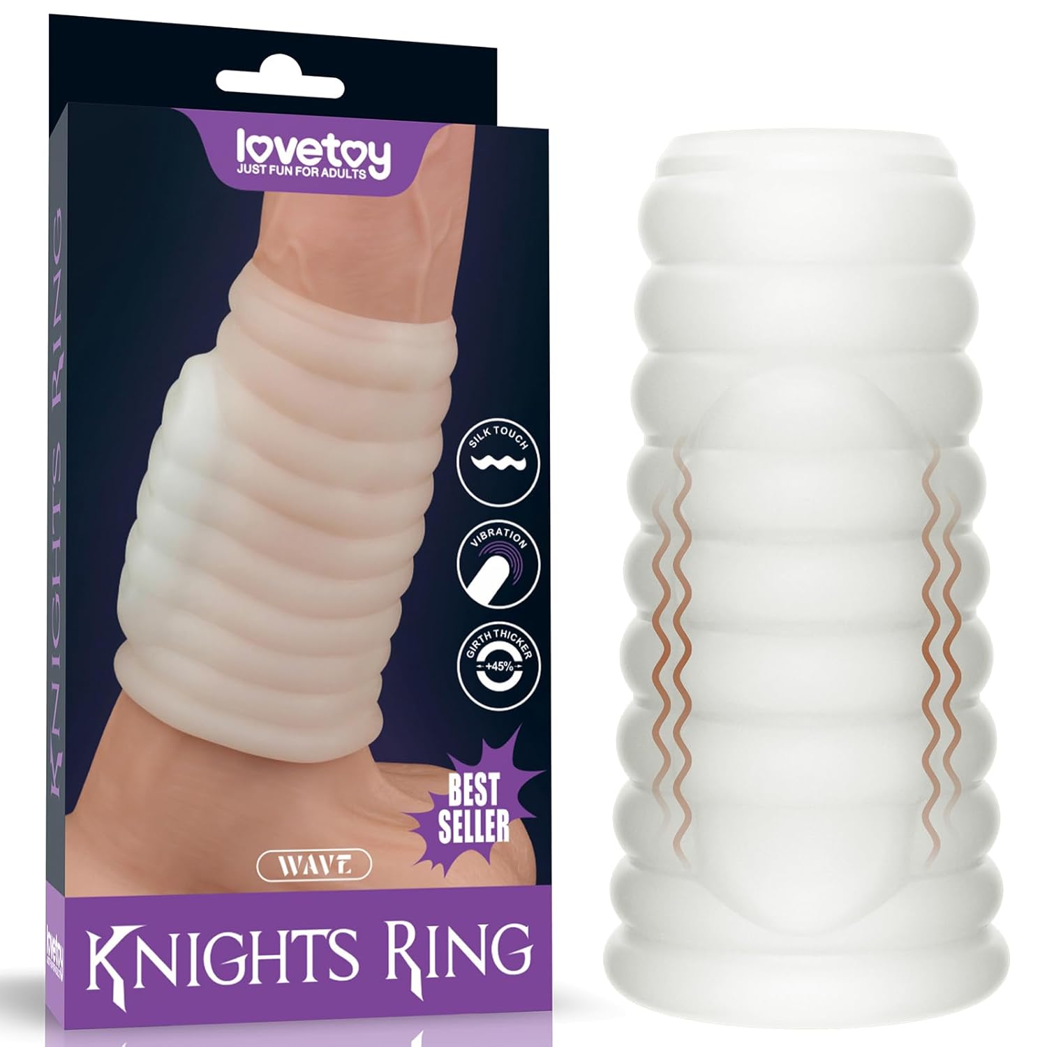 Penis Sleeve, Vibrating Cock Ring Vibrator Penis Extender, Penis