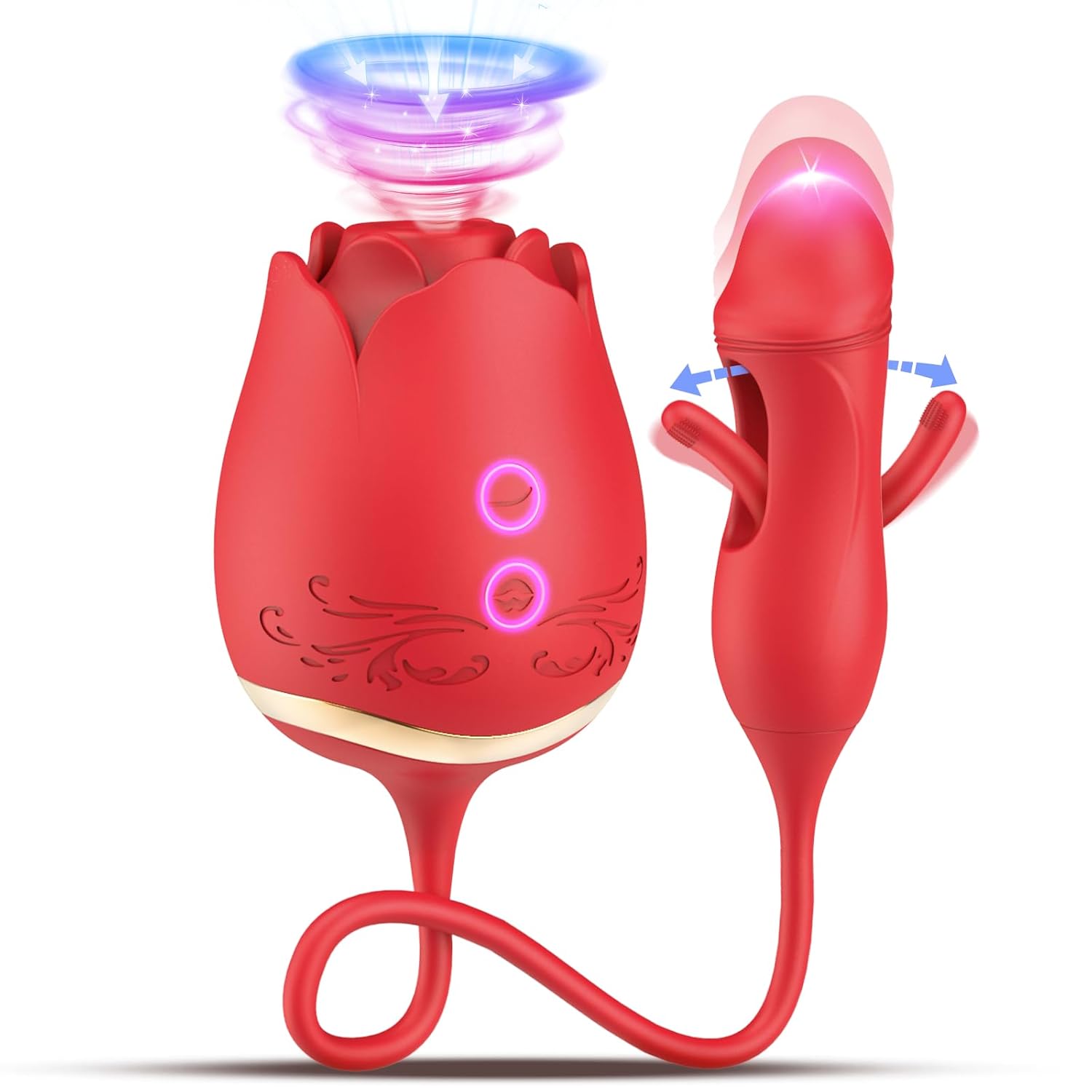 Rose Sex Toys Sucking Vibrator, G Spot Dildo Vibrator For Women