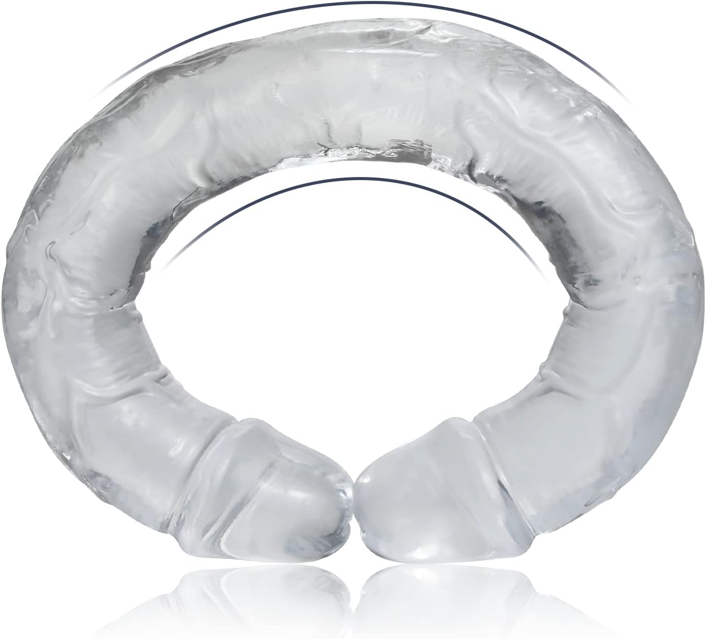 Double-Ended Crystal Dildo, 15in, for Lesbian & Gay Couples - Universal Use