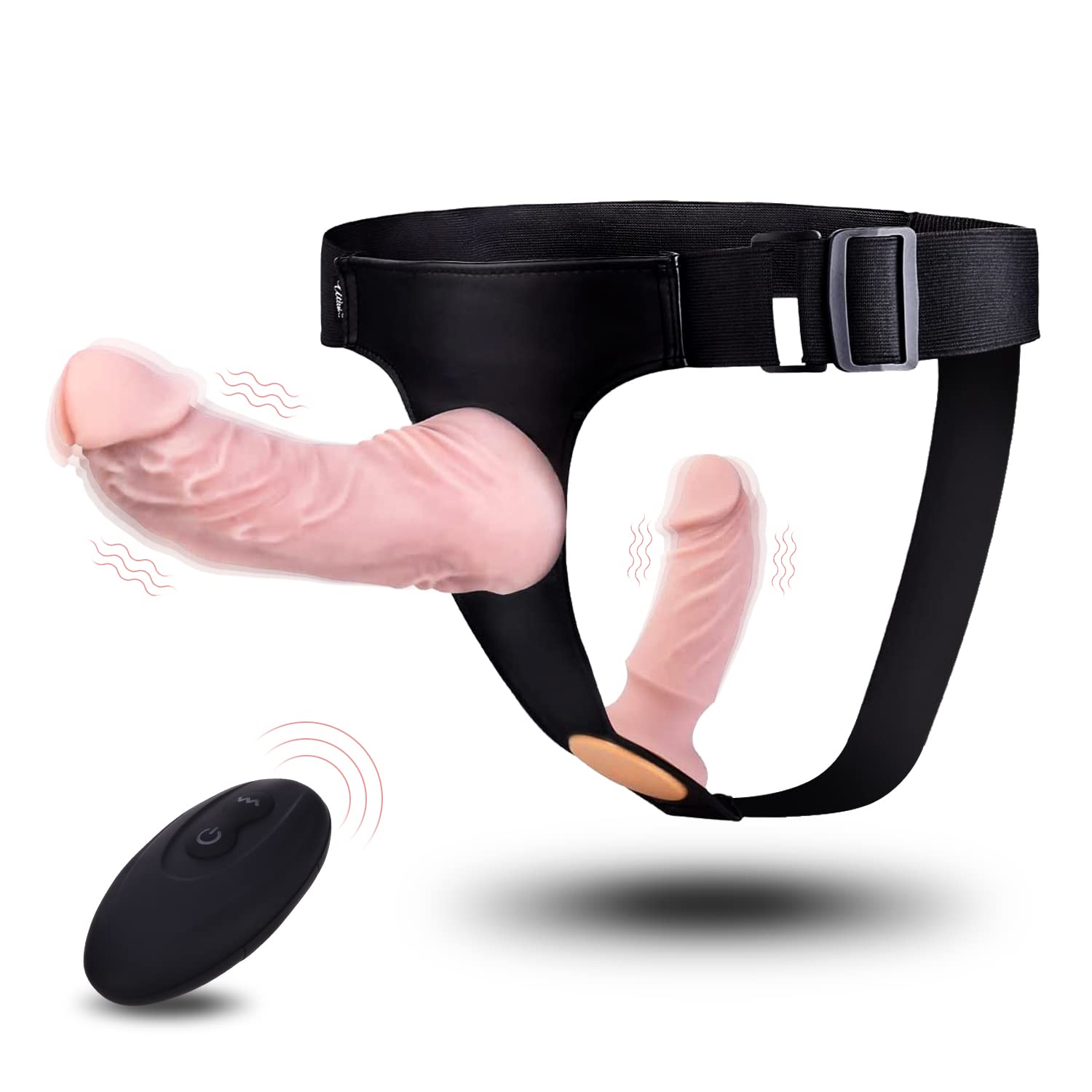 Harness Strap-On Vibrating Dildos - 10 Modes, Adjustable, Remote