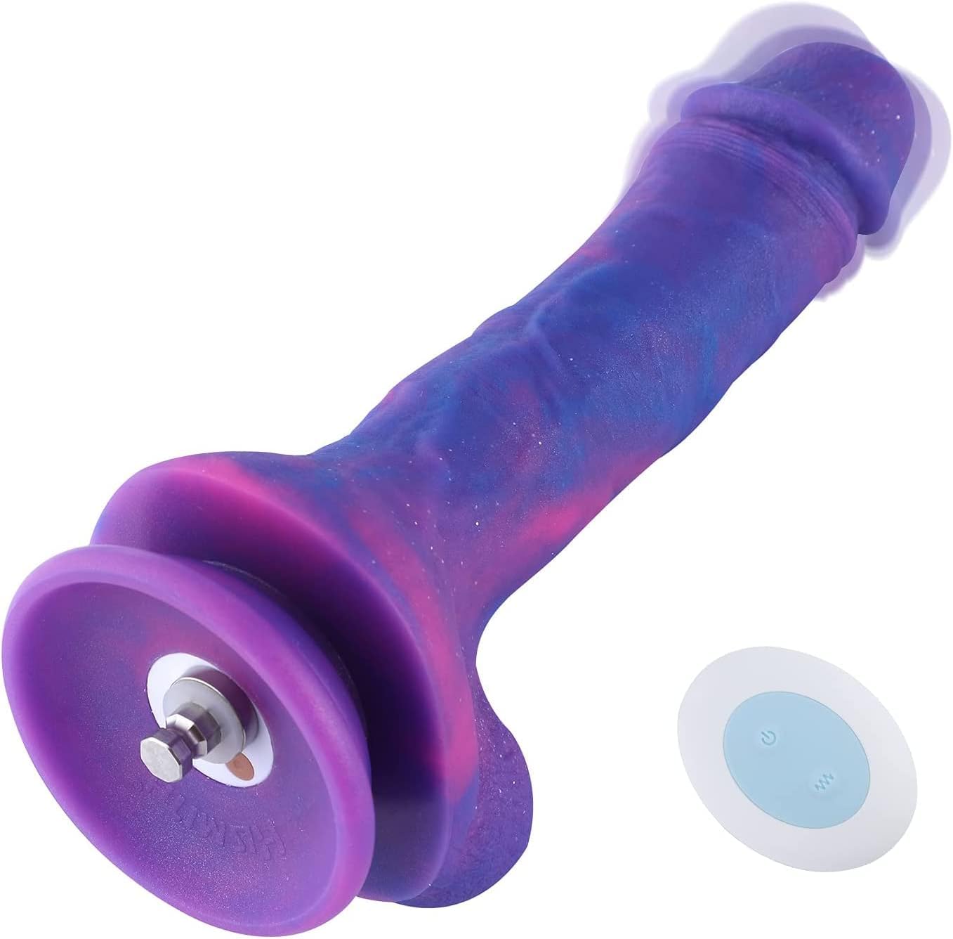 8.38 Vibrating Dildo with 3 Speeds & 4 Modes, KlicLok System - Dream Sky Silicone Dong for Advanced Users - 5.9" Insertable, 7.72" Girth, 1.5" Diameter - Fantasy Series