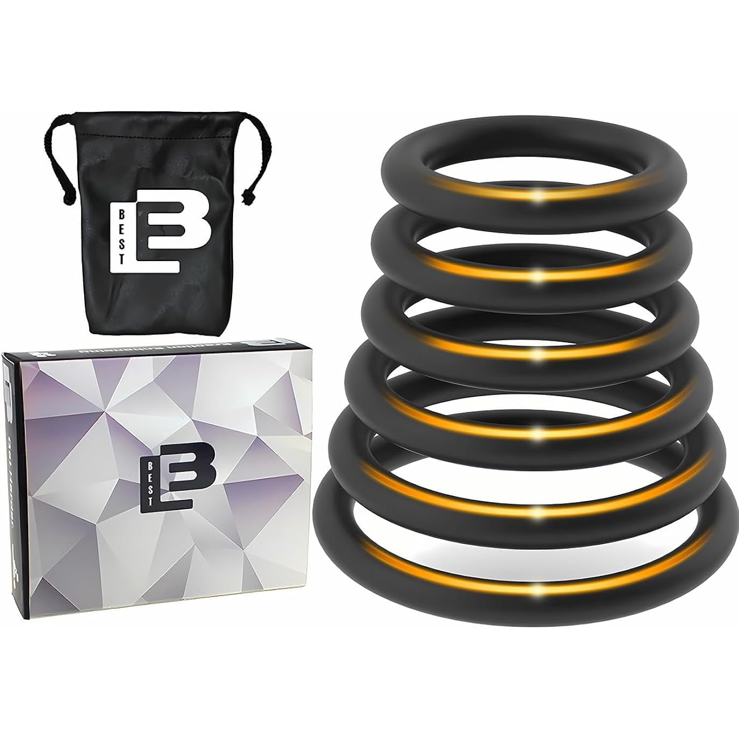 Penis Ring Cockring Enhances Erection - 6 Different Size Penis Rings