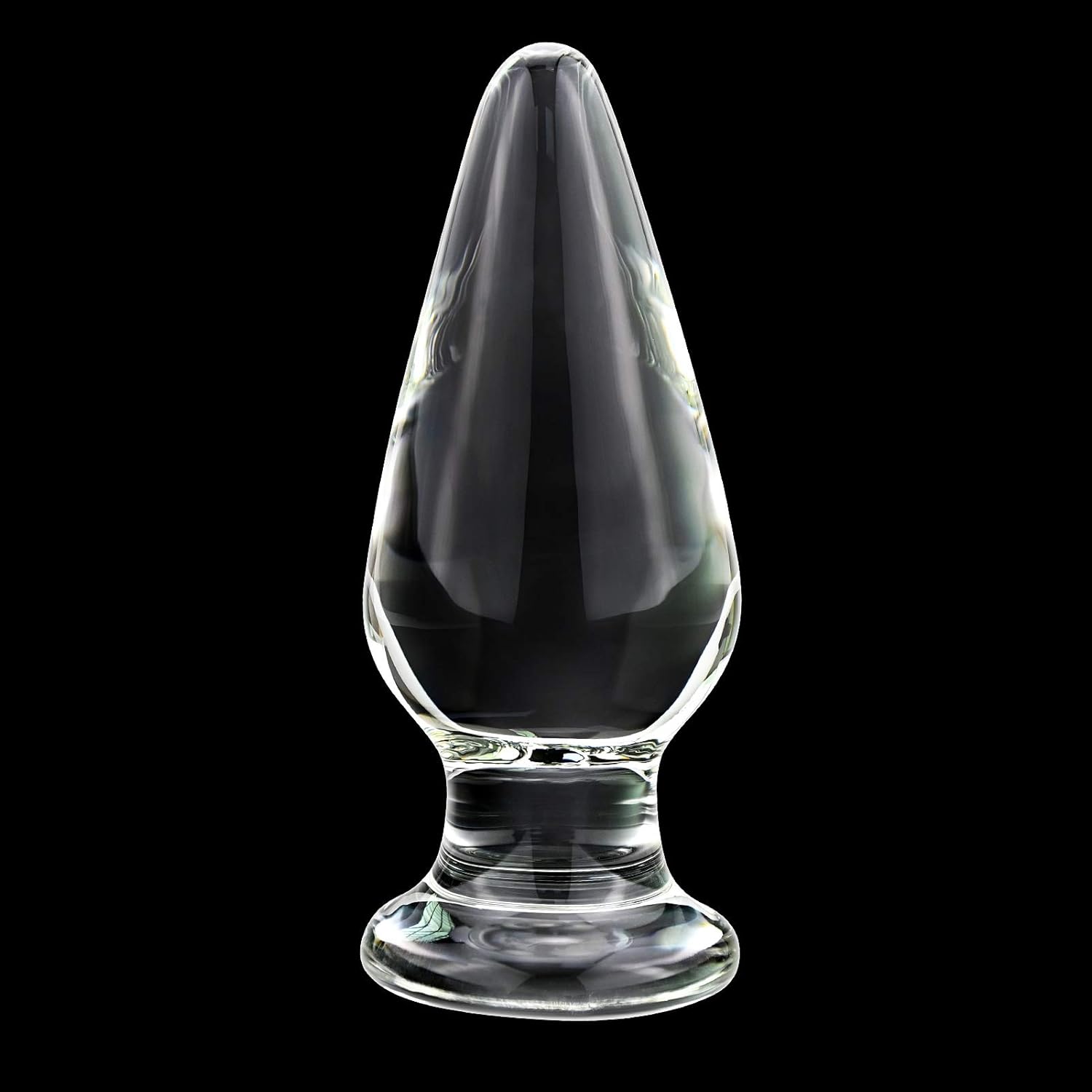 Glass Butt Plug 1.76 X 4.36 Inch Crystal Bum Plug