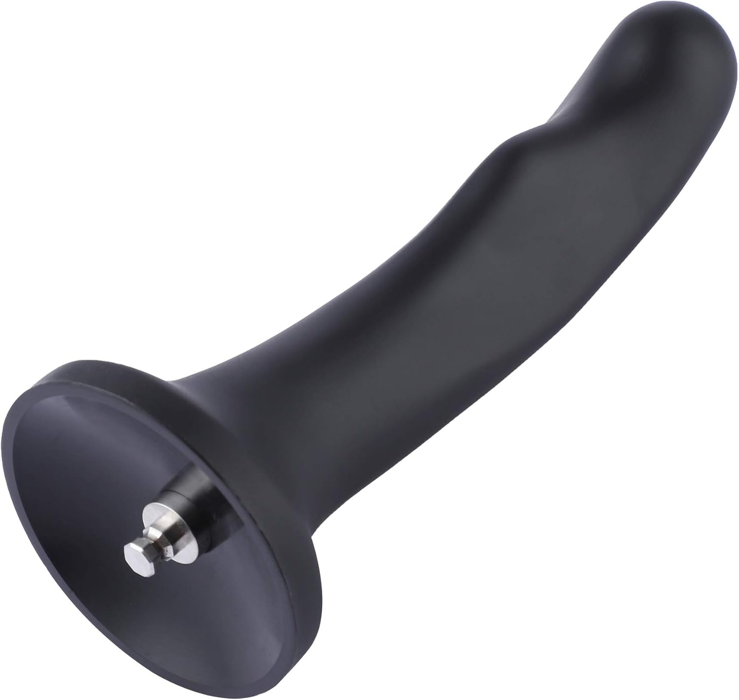 7.08" P-Spot Silicone Anal Plug with KlicLok System for Hismith Sex Machine: 6.5" Insertable Length, 5.1" Girth, 1.63" Diameter, Black