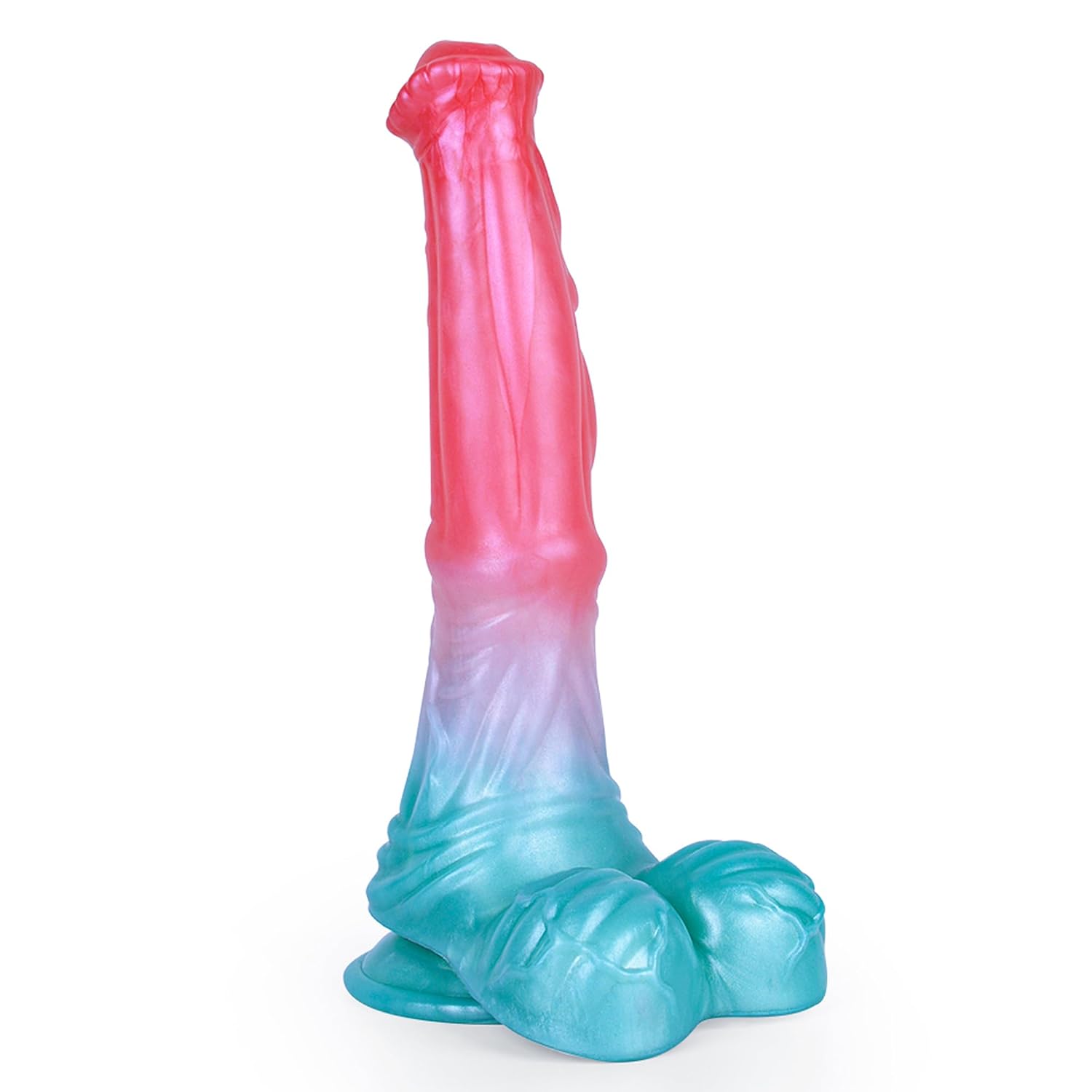 9.7'' Horse Dildo Long Monster Dildos With Suction Cup, Pink Silicone