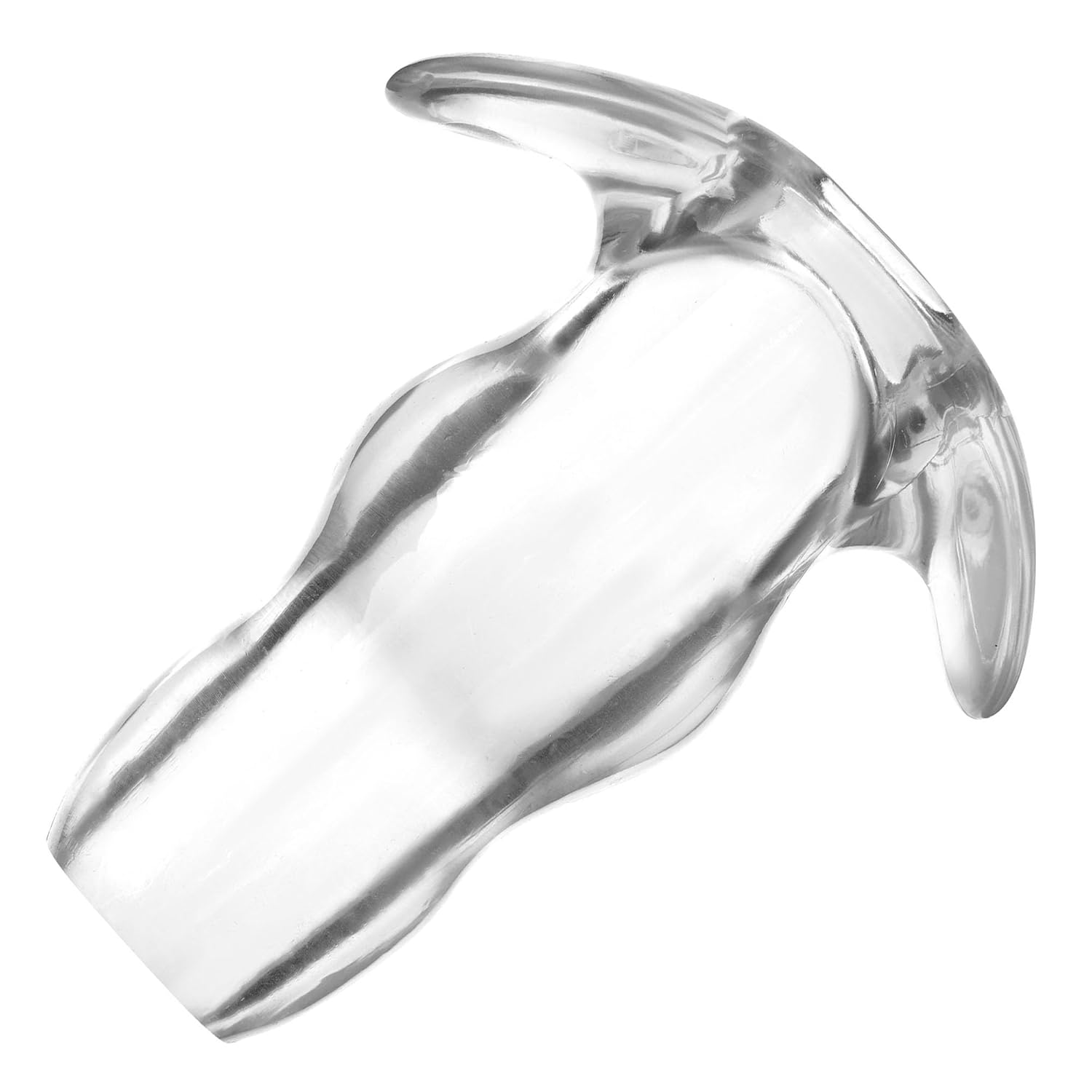 Hollow Tunnel Butt Plug, 4.3 Inch Transparent Anal Plugs Beads
