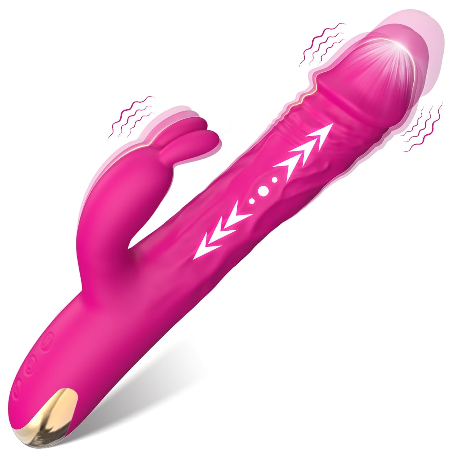 G Spot Vibrator Adult Sex Toys, Rabbit Thrusting With Vibrating